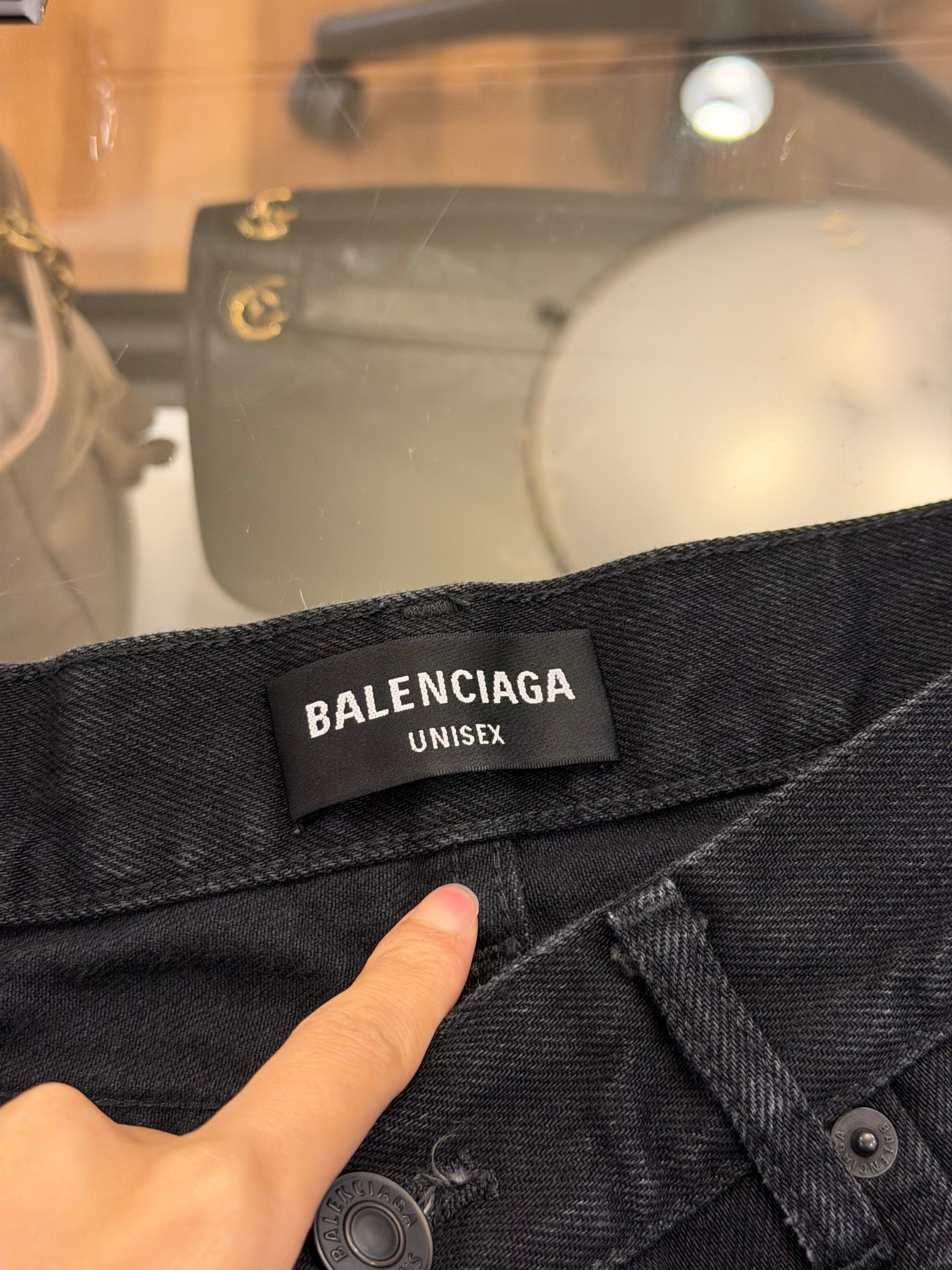 Balenciaga Straight Dark Denim Jeans