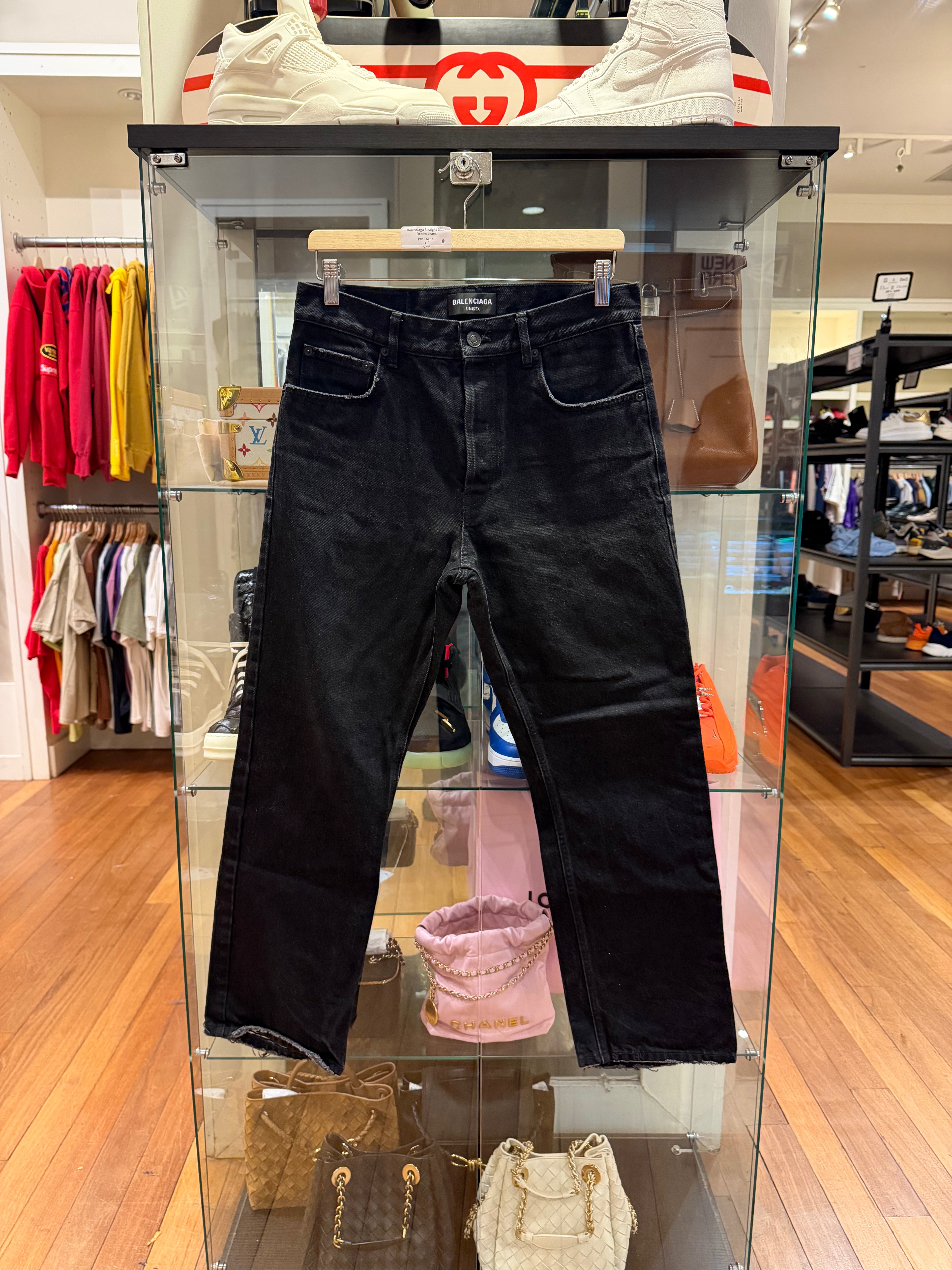 Balenciaga Straight Dark Denim Jeans