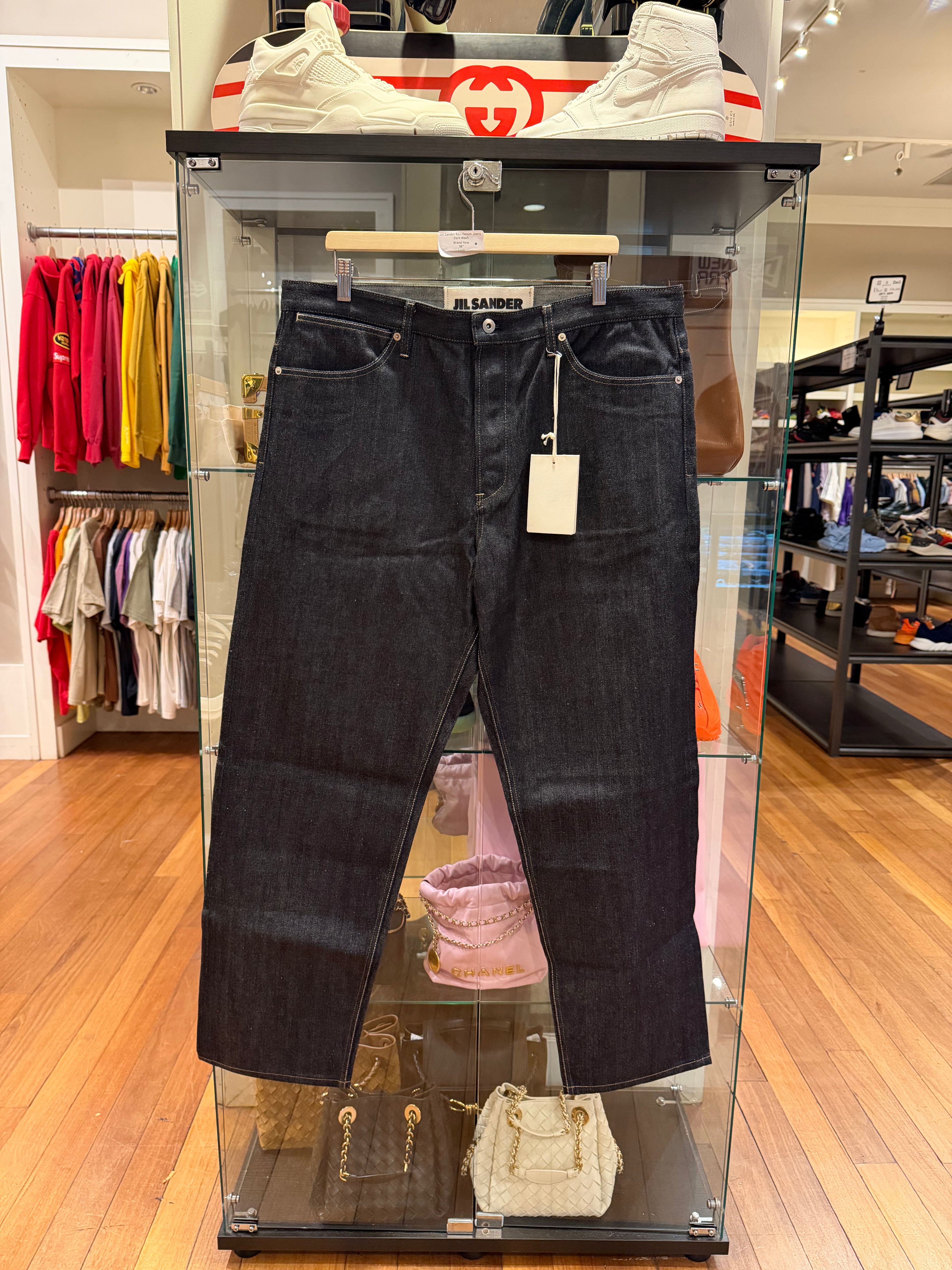 Jill Sander Raw Denim Jeans -Dark Wash