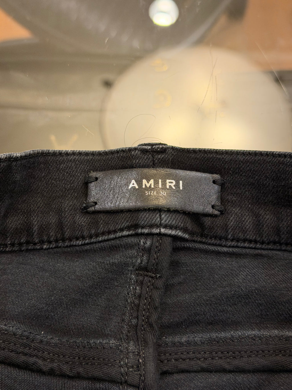Amiri Glitter Snake Distressed Skinny Jeans - Black