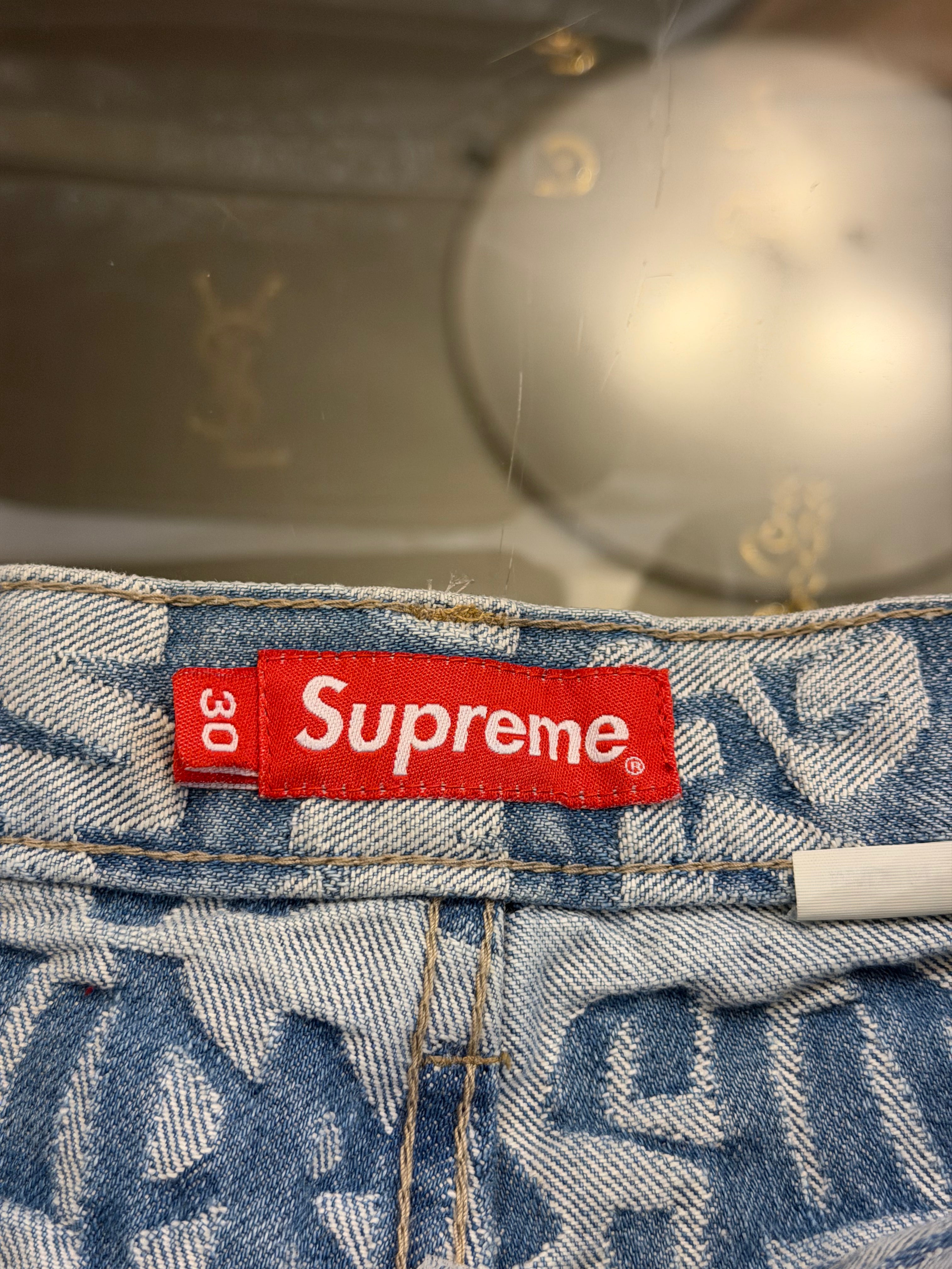 Supreme Fat Tip Jacquard Regular Jean - Blue