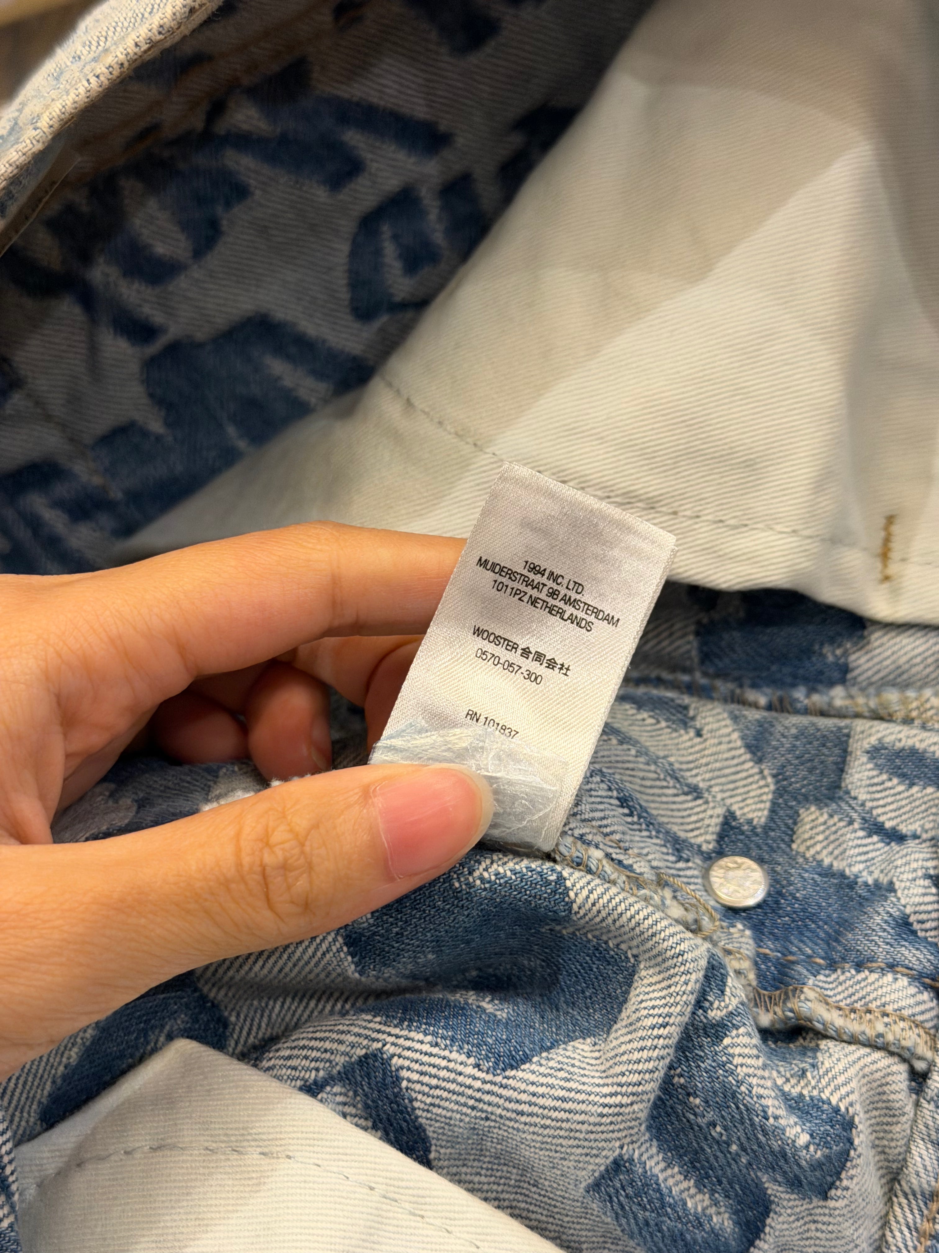 Supreme Fat Tip Jacquard Regular Jean - Blue