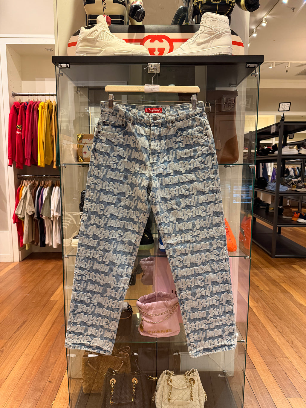 Supreme Fat Tip Jacquard Regular Jean - Blue