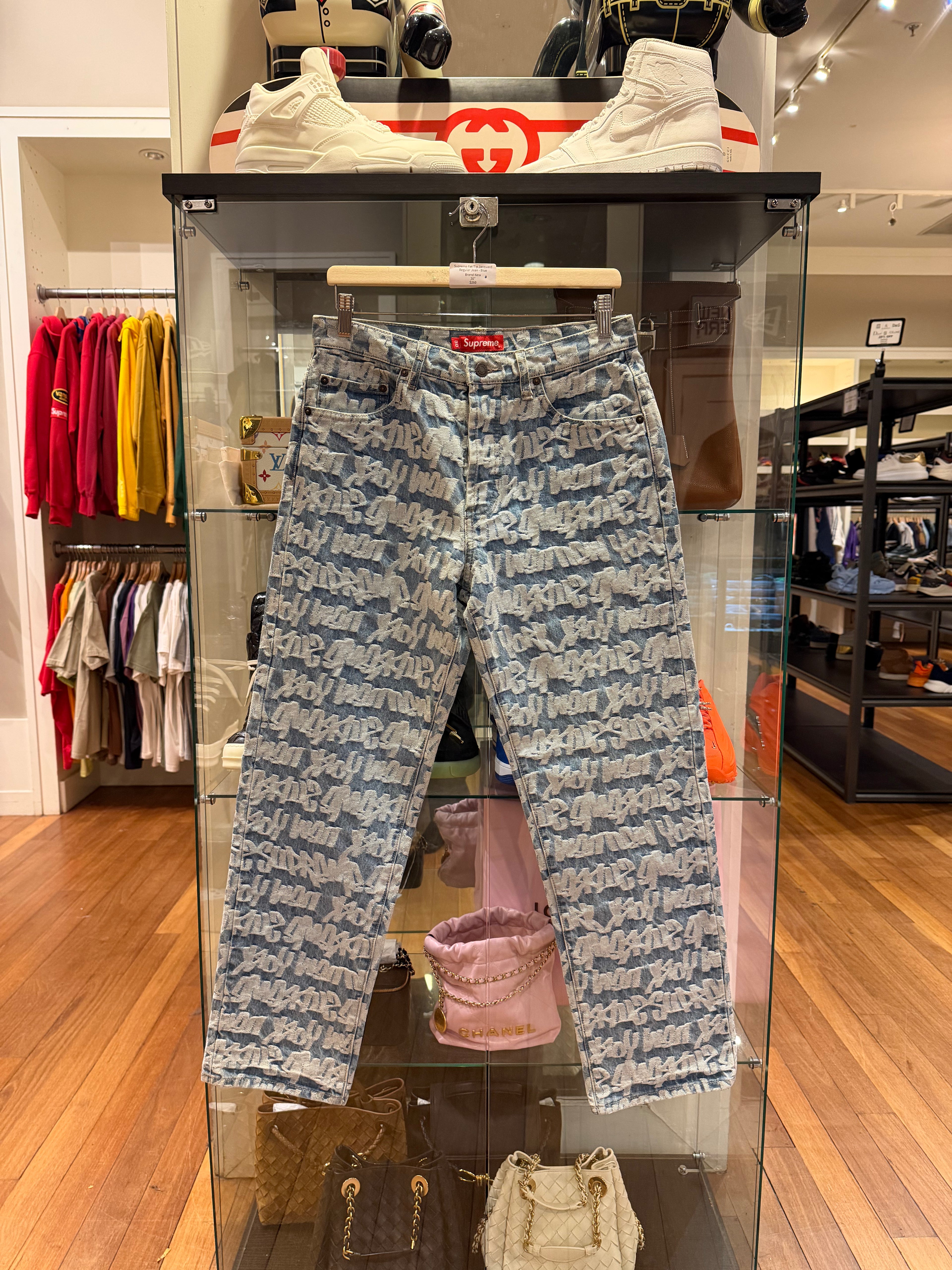 Supreme Fat Tip Jacquard Regular Jean - Blue