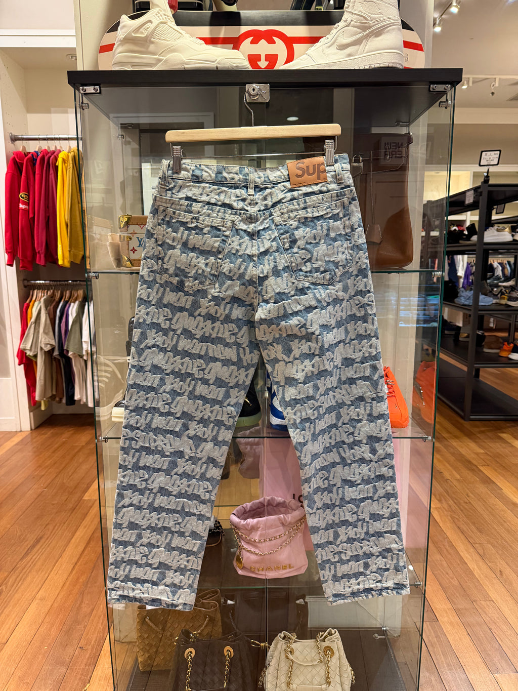 Supreme Fat Tip Jacquard Regular Jean - Blue