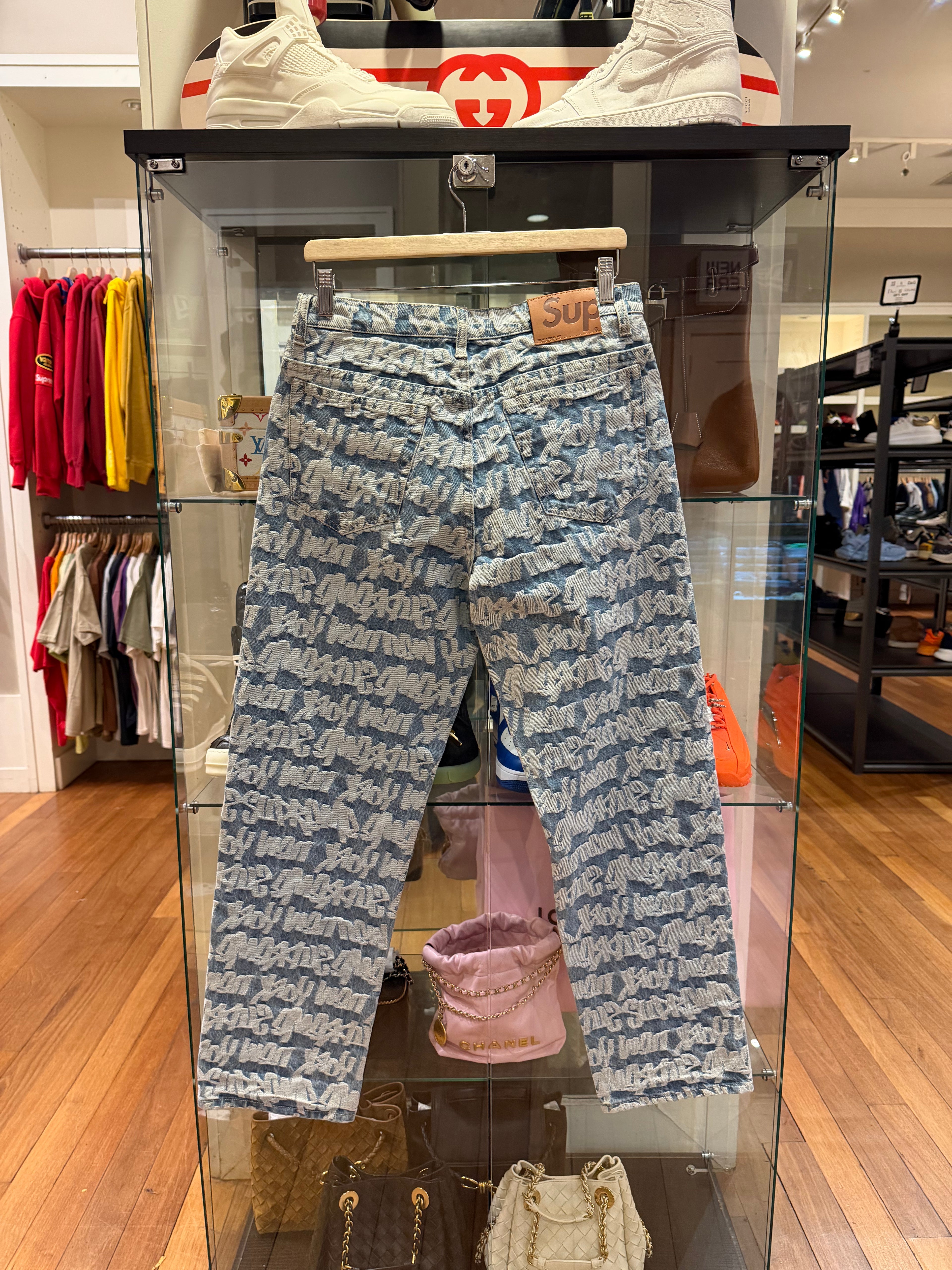 Supreme Fat Tip Jacquard Regular Jean - Blue
