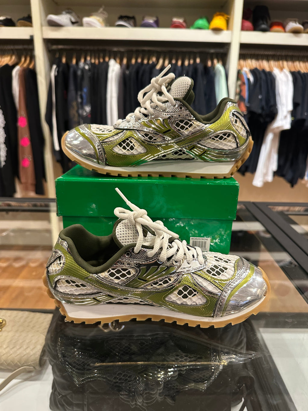 Bottega Veneta Orbit Sneaker - Olive