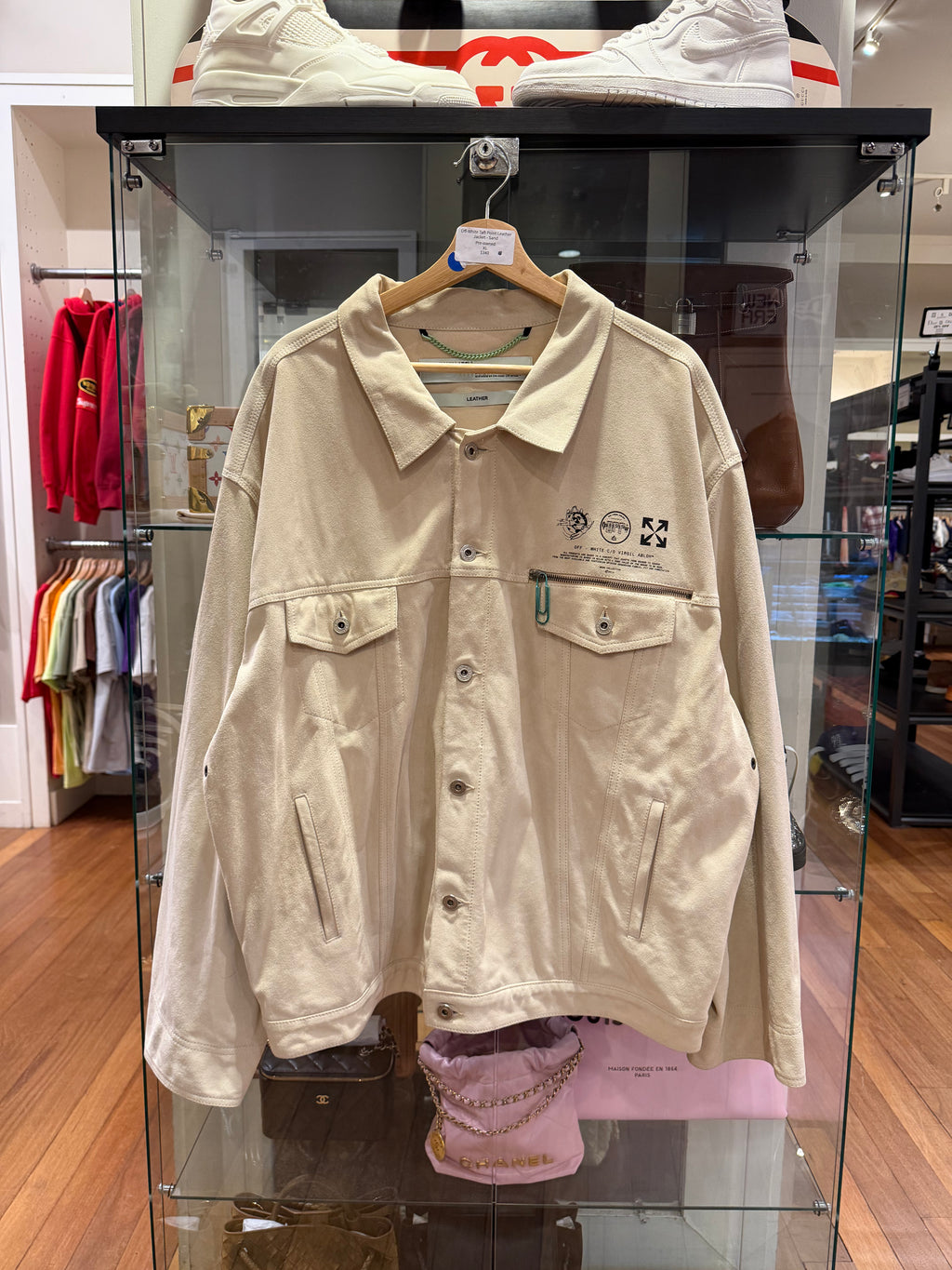 Off-White Taft Point LeatherJacket - Sand