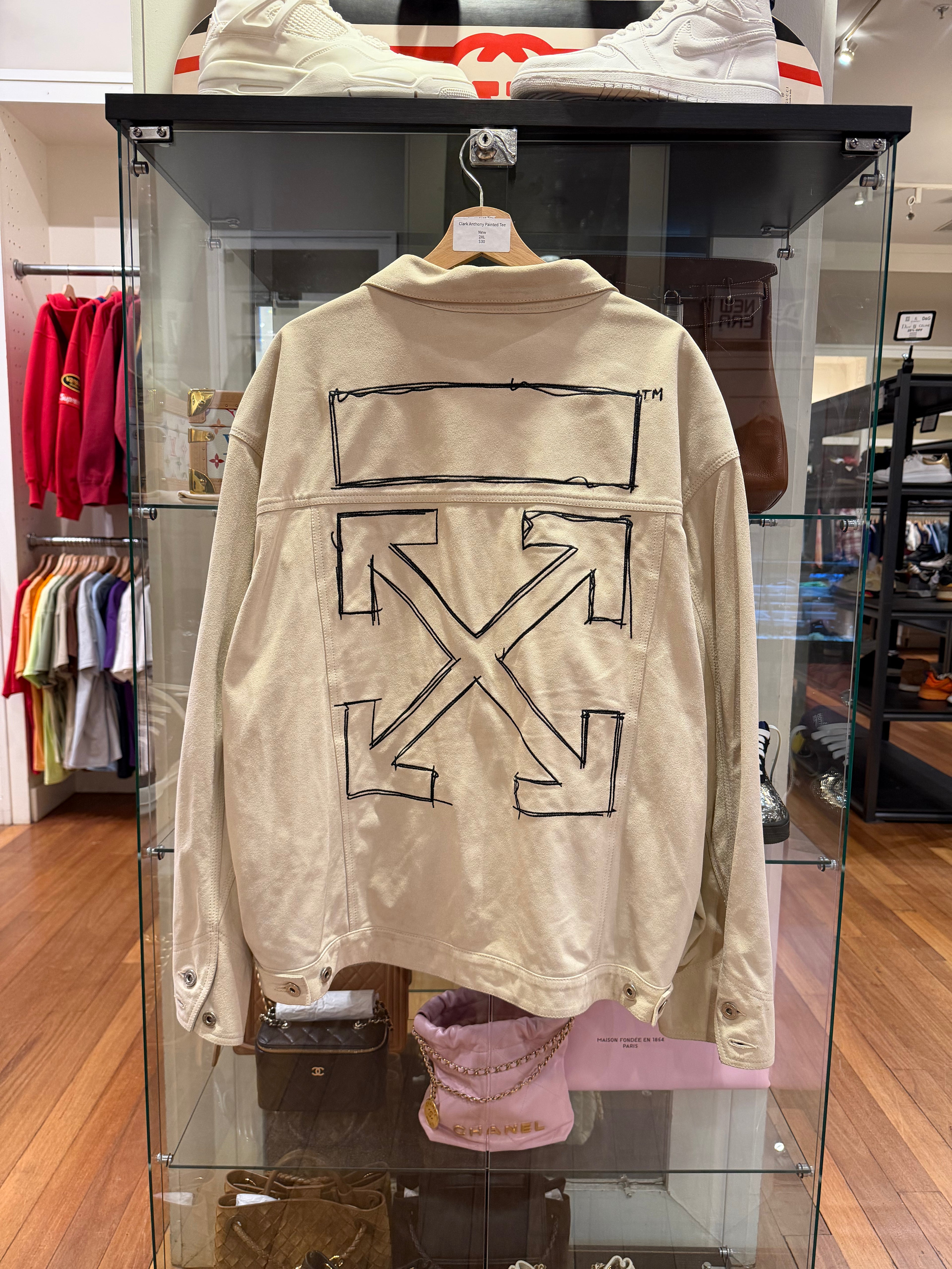Off-White Taft Point LeatherJacket - Sand
