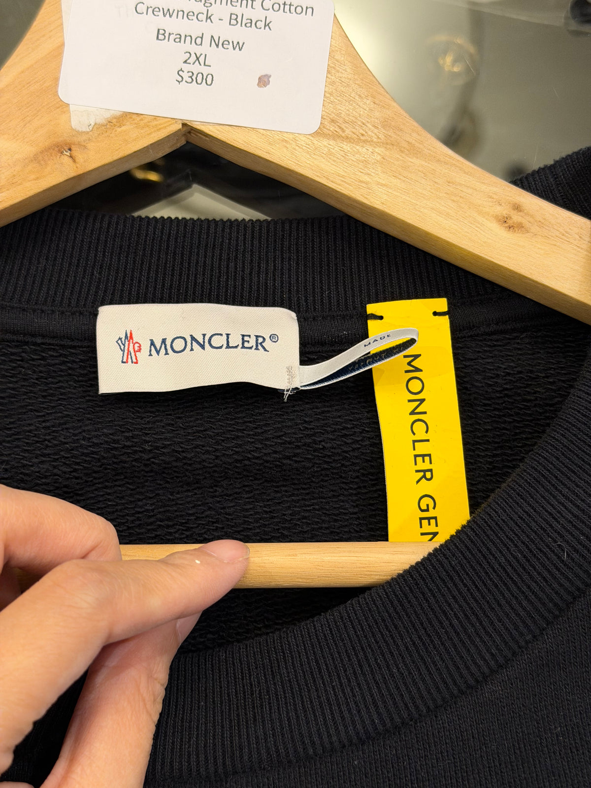 Moncler x Fragment Cotton Crewneck - Black