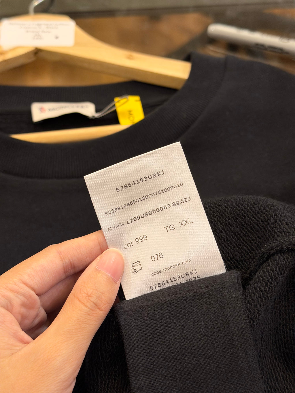 Moncler x Fragment Cotton Crewneck - Black