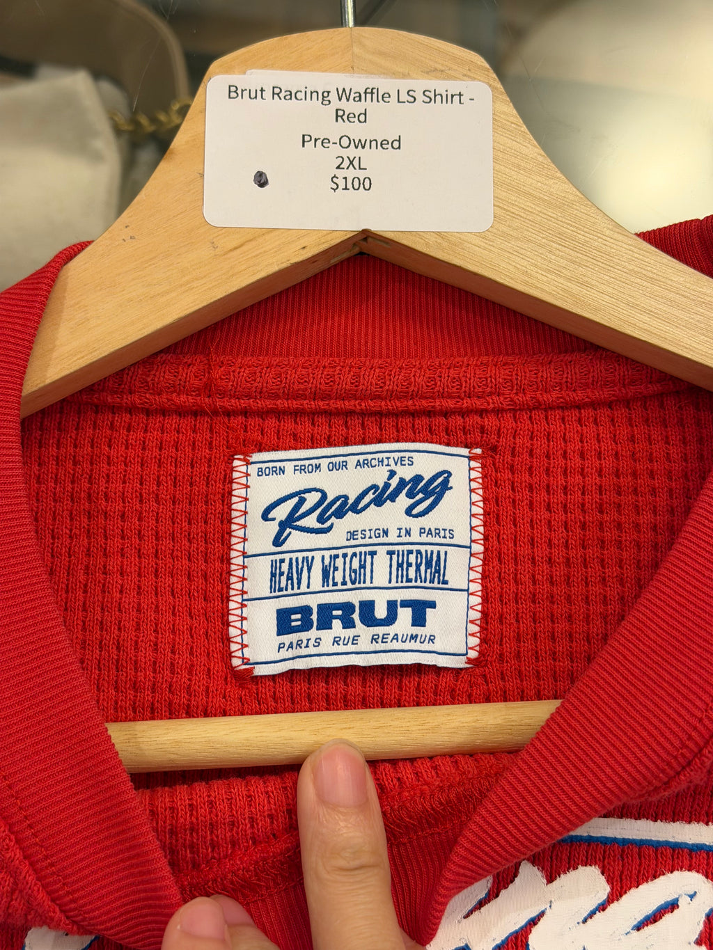 Brut Racing Waffle LS Shirt -Red