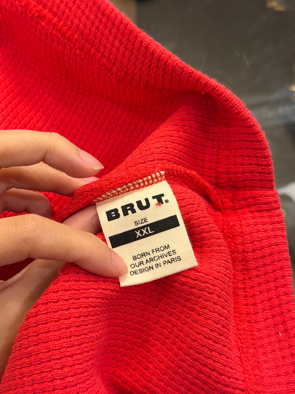 Brut Racing Waffle LS Shirt -Red