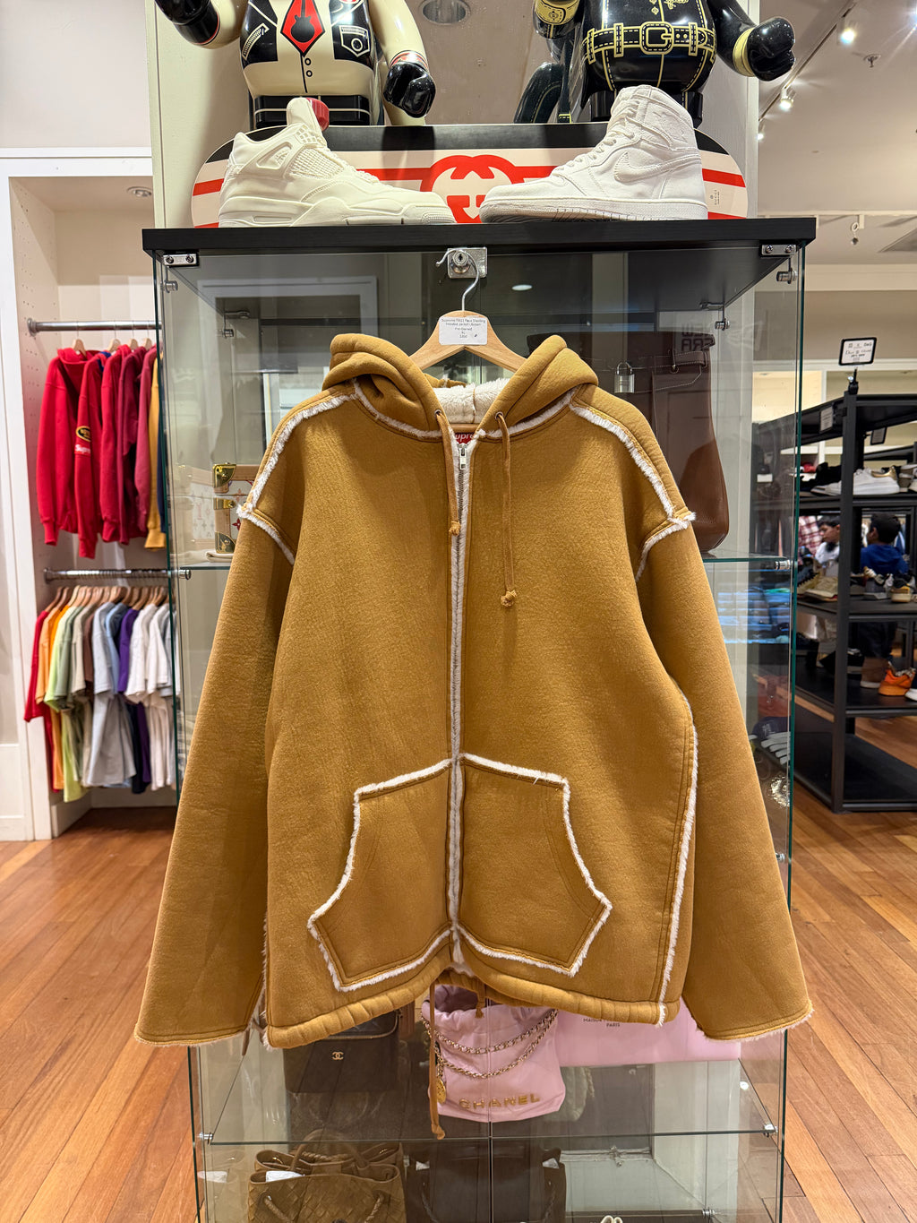 Supreme FW21 Faux Shearling Hooded Jacket - Brown