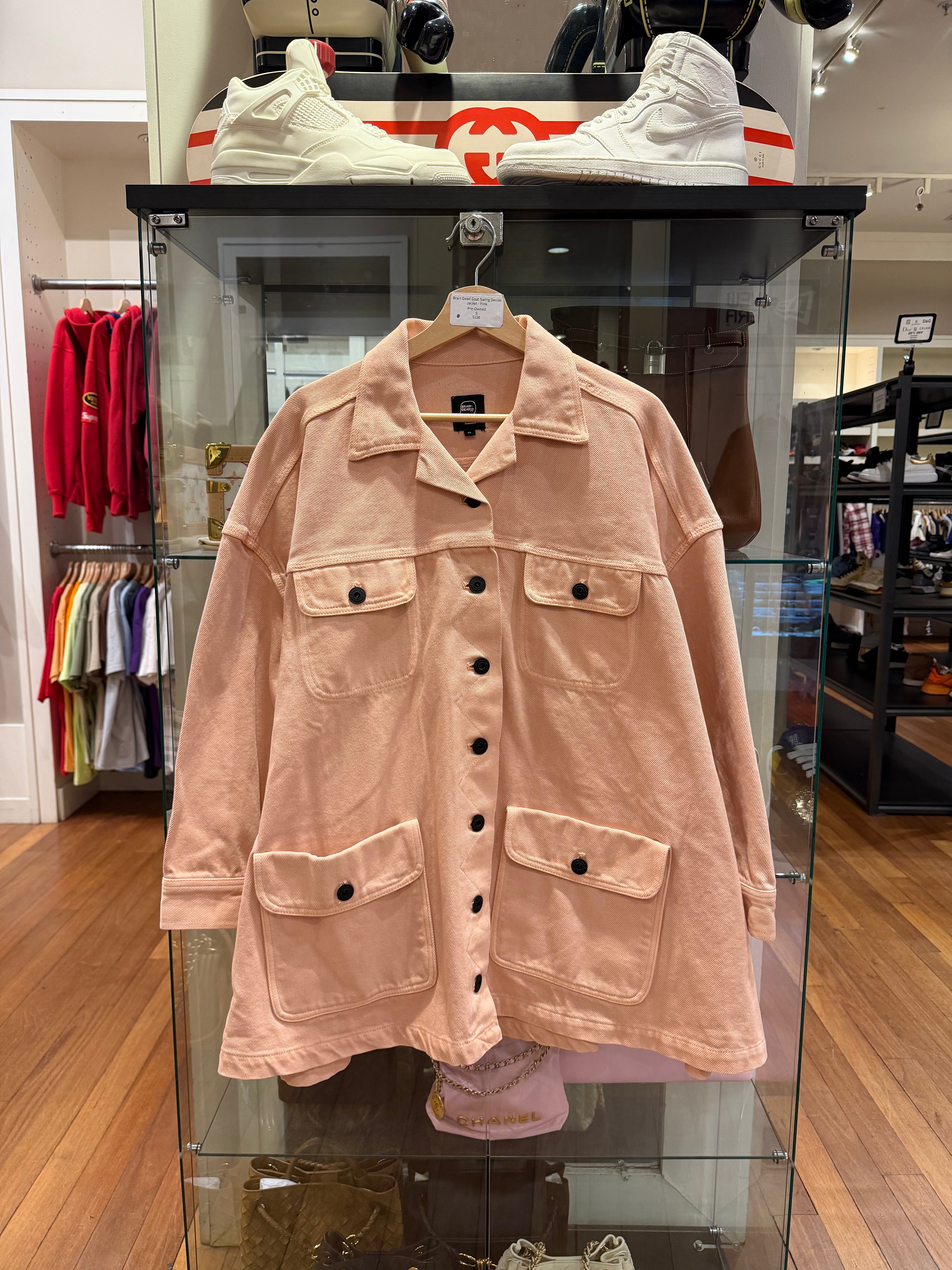 Brain Dead Goat Swing Denim Jacket - Pink