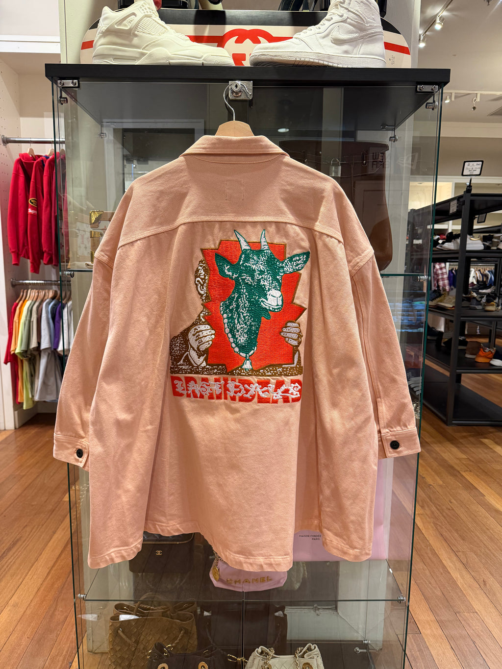 Brain Dead Goat Swing Denim Jacket - Pink