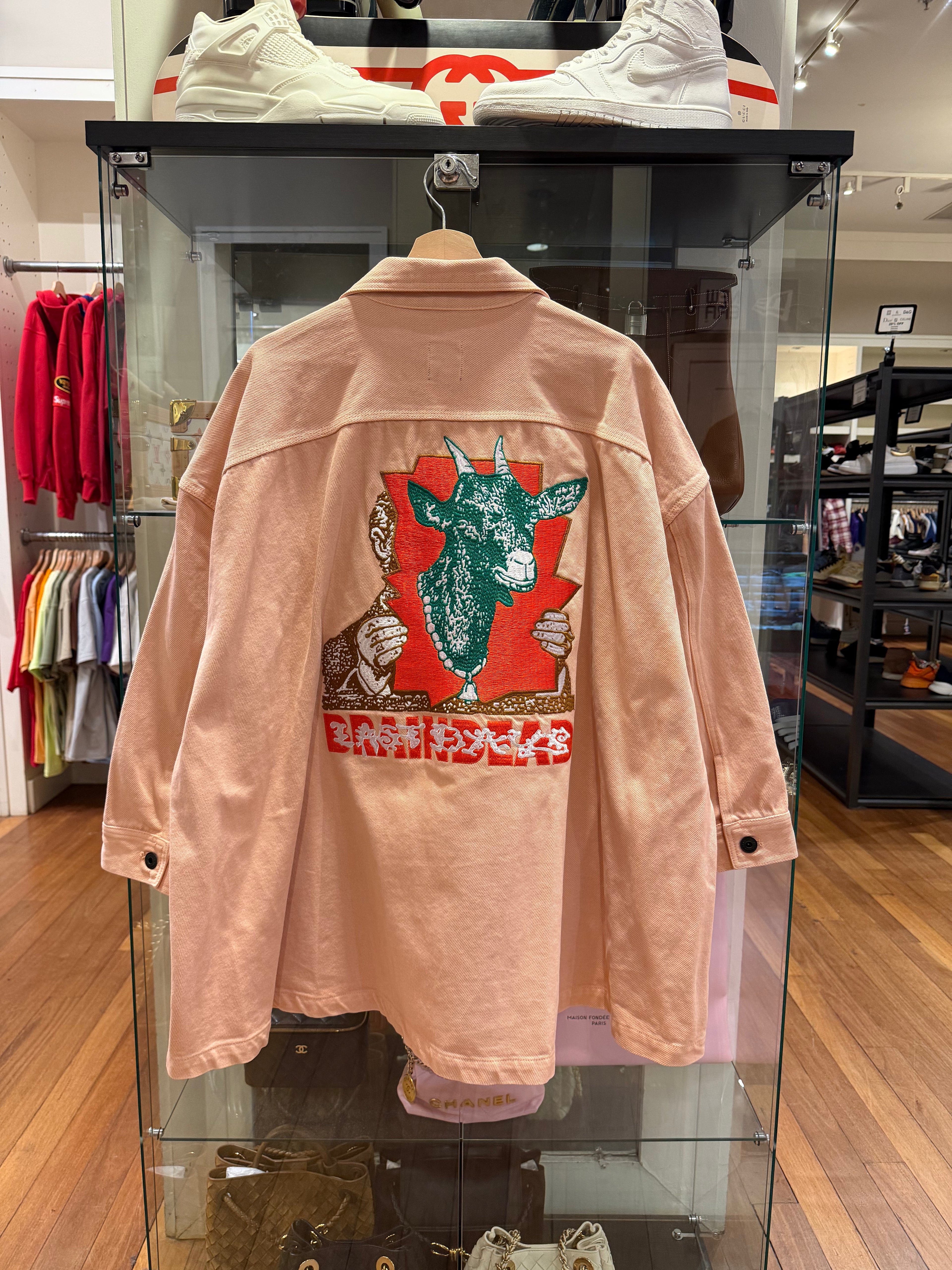 Brain Dead Goat Swing Denim Jacket - Pink