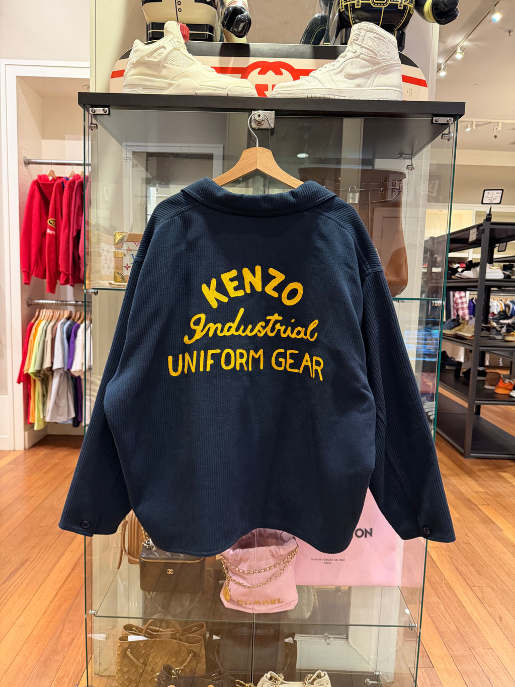 Kenzo Drawn Varsity Embroidered Workwear Jacket - Midnight Blue