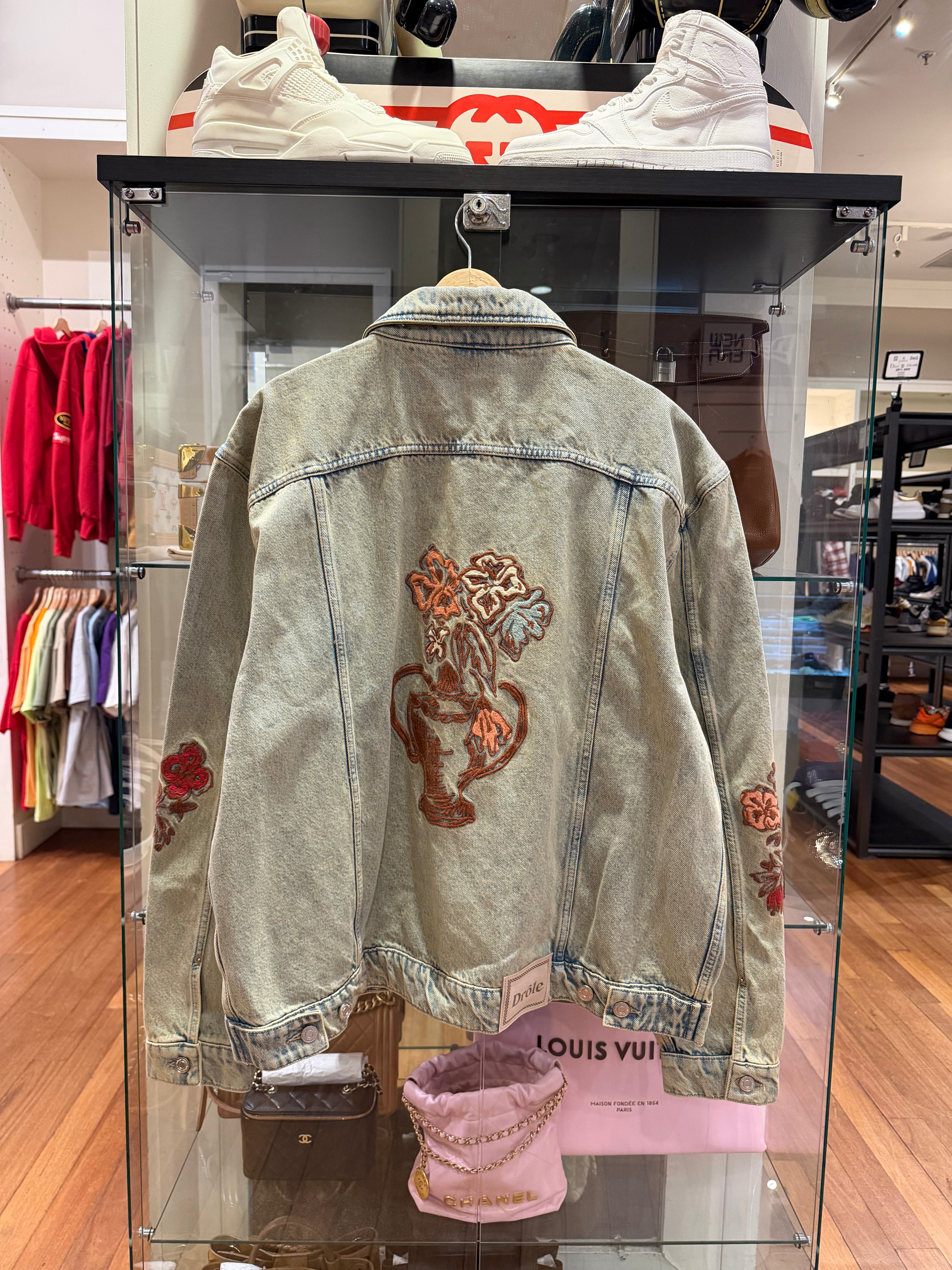 Drole De Monsieur Embroidered Denim Jacket