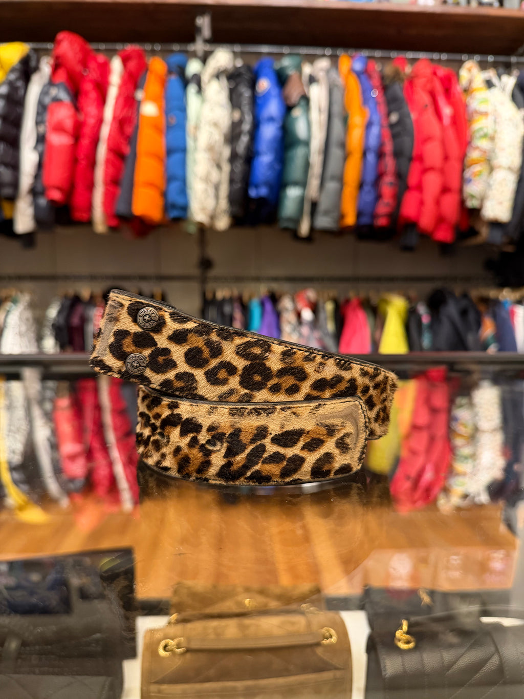 Chrome Hearts Leopard / Cheetah Print Pony Hair Belt Strap