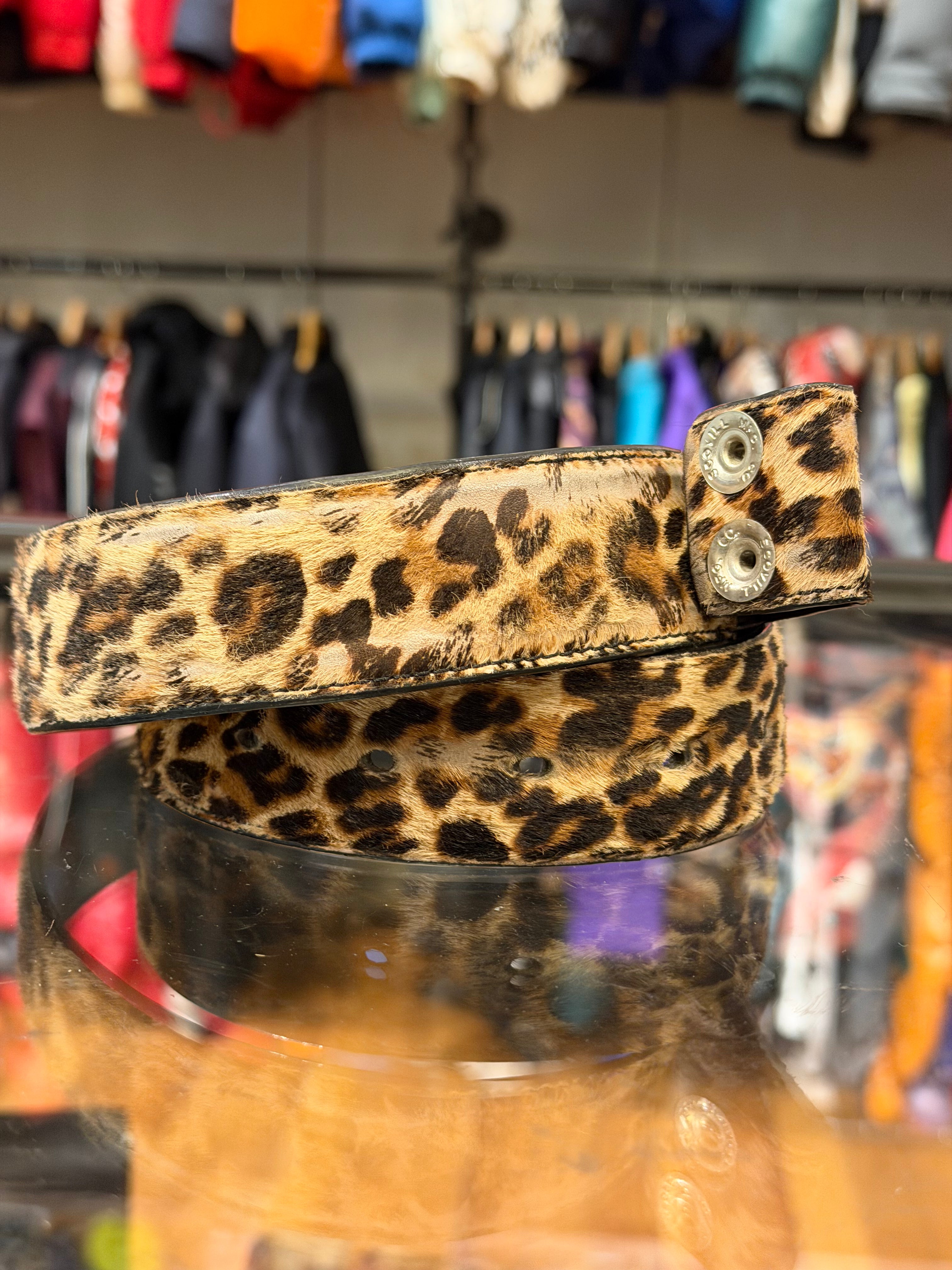 Chrome Hearts Leopard / Cheetah Print Pony Hair Belt Strap