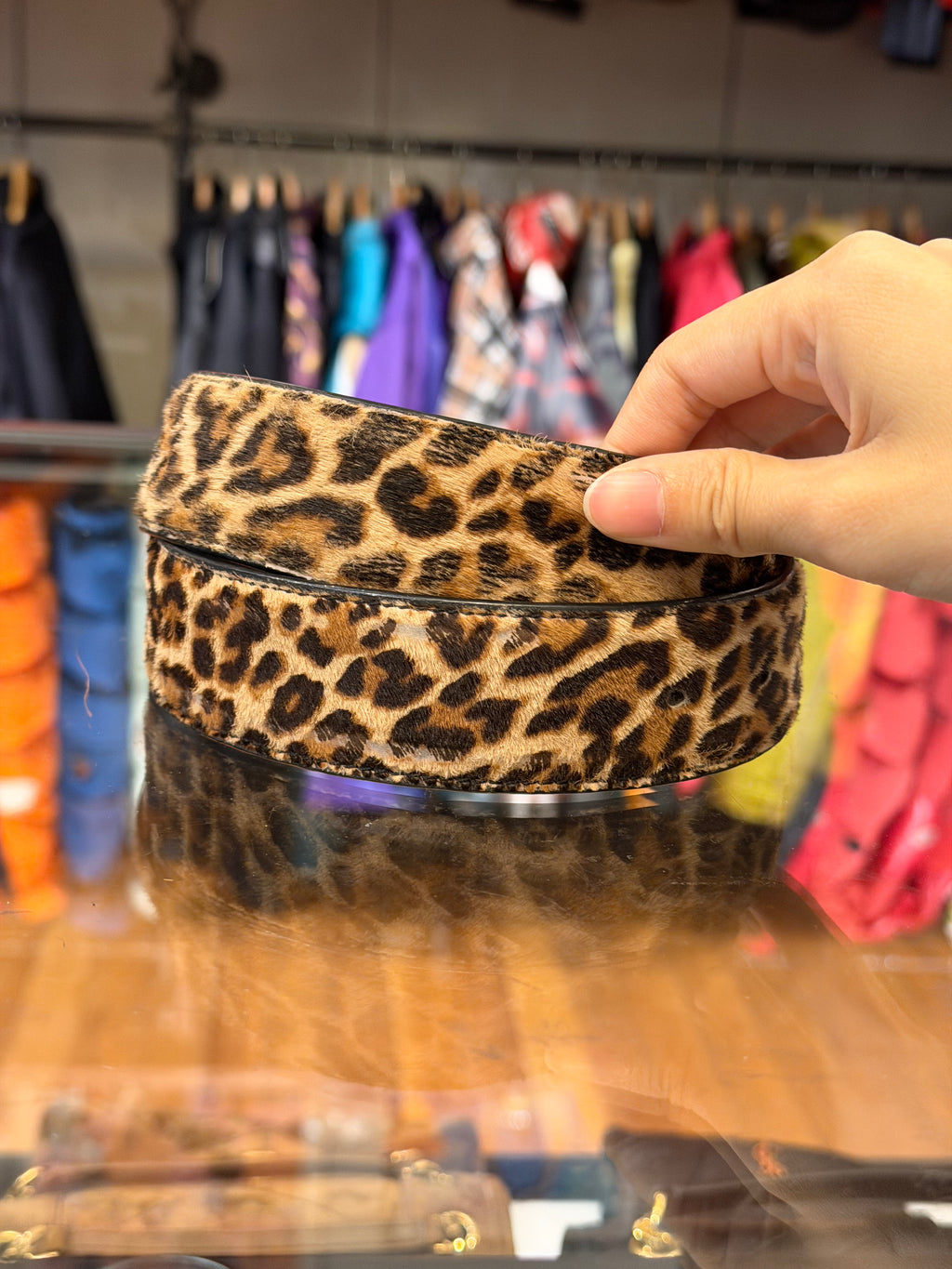 Chrome Hearts Leopard / Cheetah Print Pony Hair Belt Strap