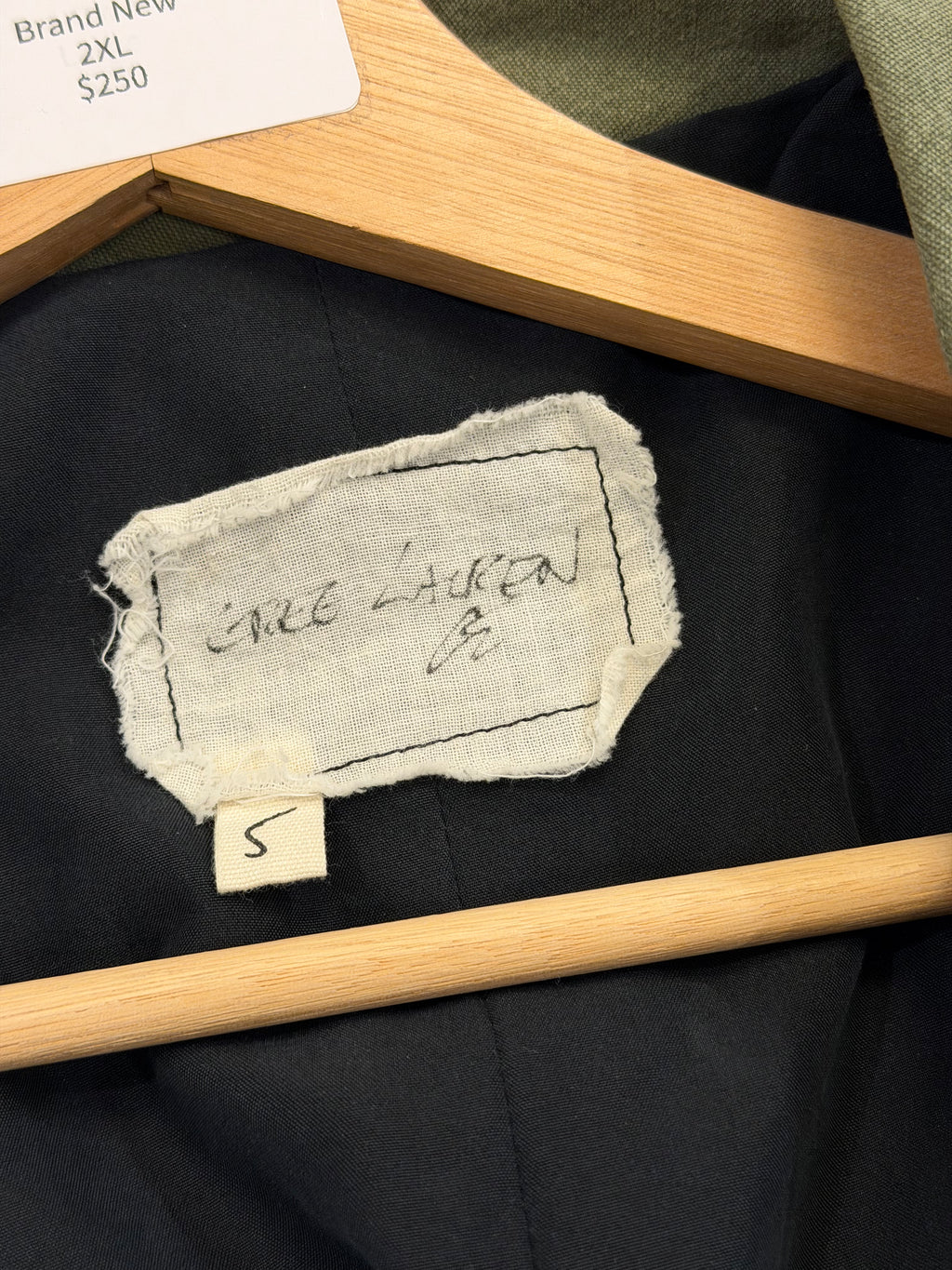 Greg Lauren Paneled Pea Coat- Green