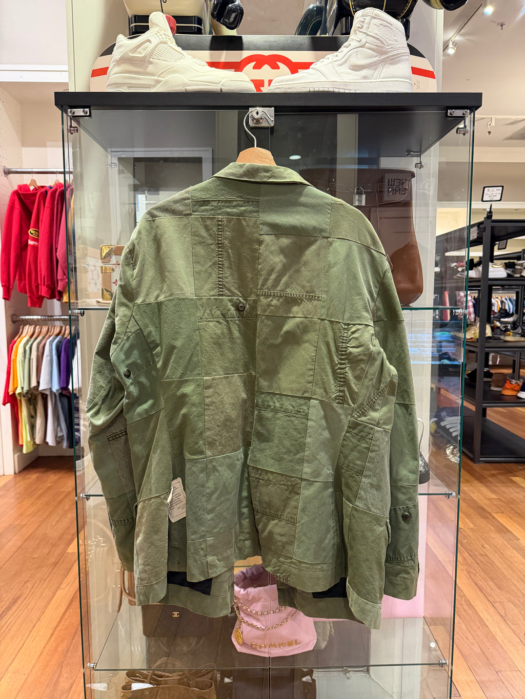 Greg Lauren Paneled Pea Coat- Green