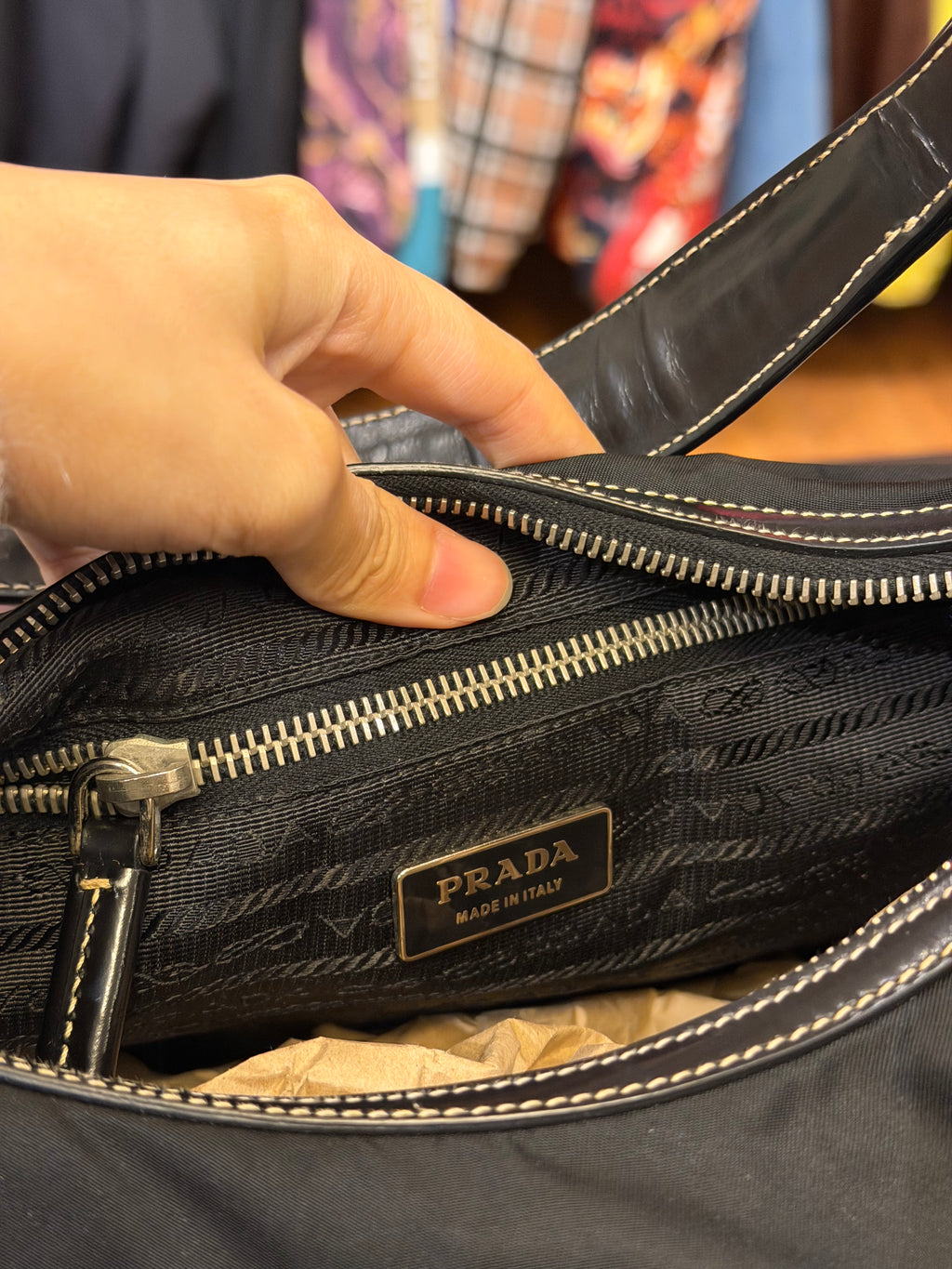 Prada Tessuto Nylon Shoulder Bag