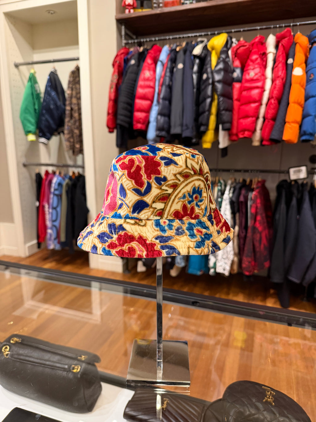 Isabel Marant Multicolor Printed Velvet Haley Bucket Hat