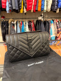 Saint Laurent Envelope Small Bag in Mix Matelassé Grain De Poudre Embossed Leather