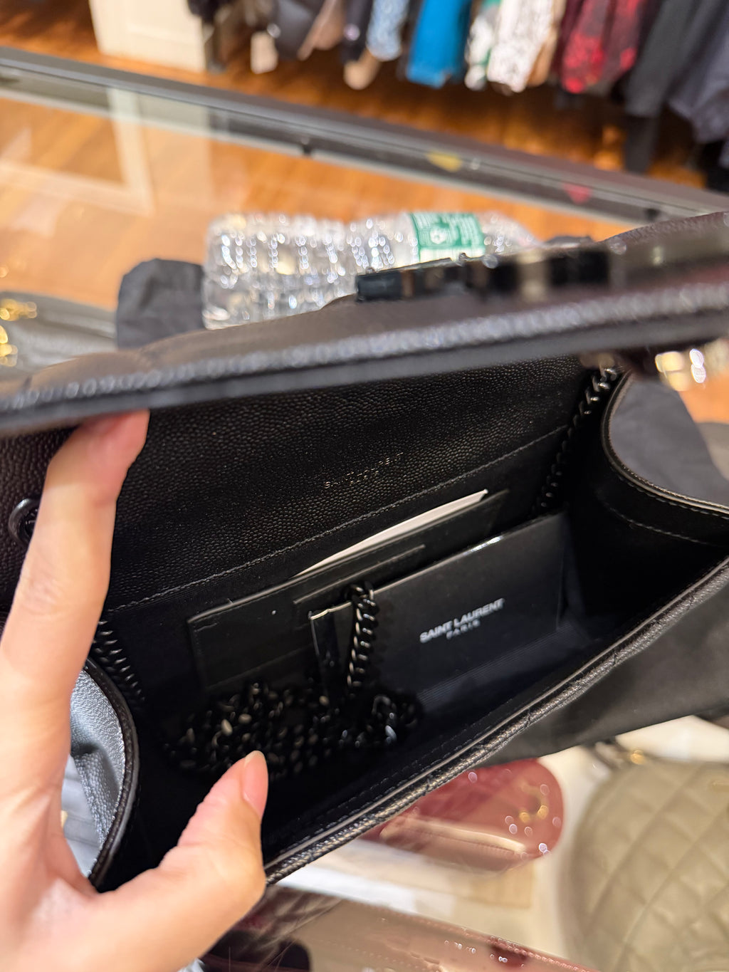 Saint Laurent Envelope Small Bag in Mix Matelassé Grain De Poudre Embossed Leather
