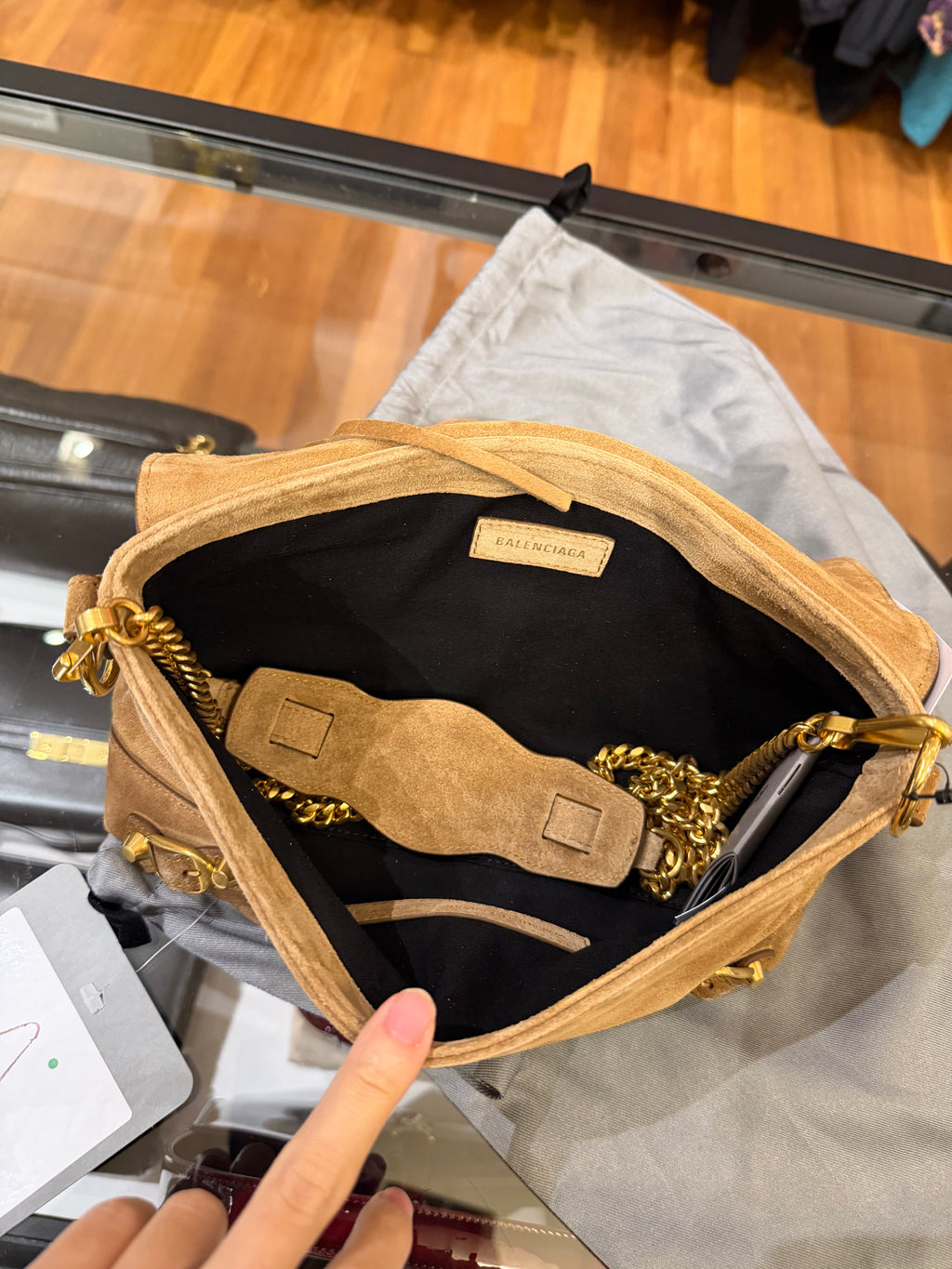 Balenciaga Le City Clutch with Chain