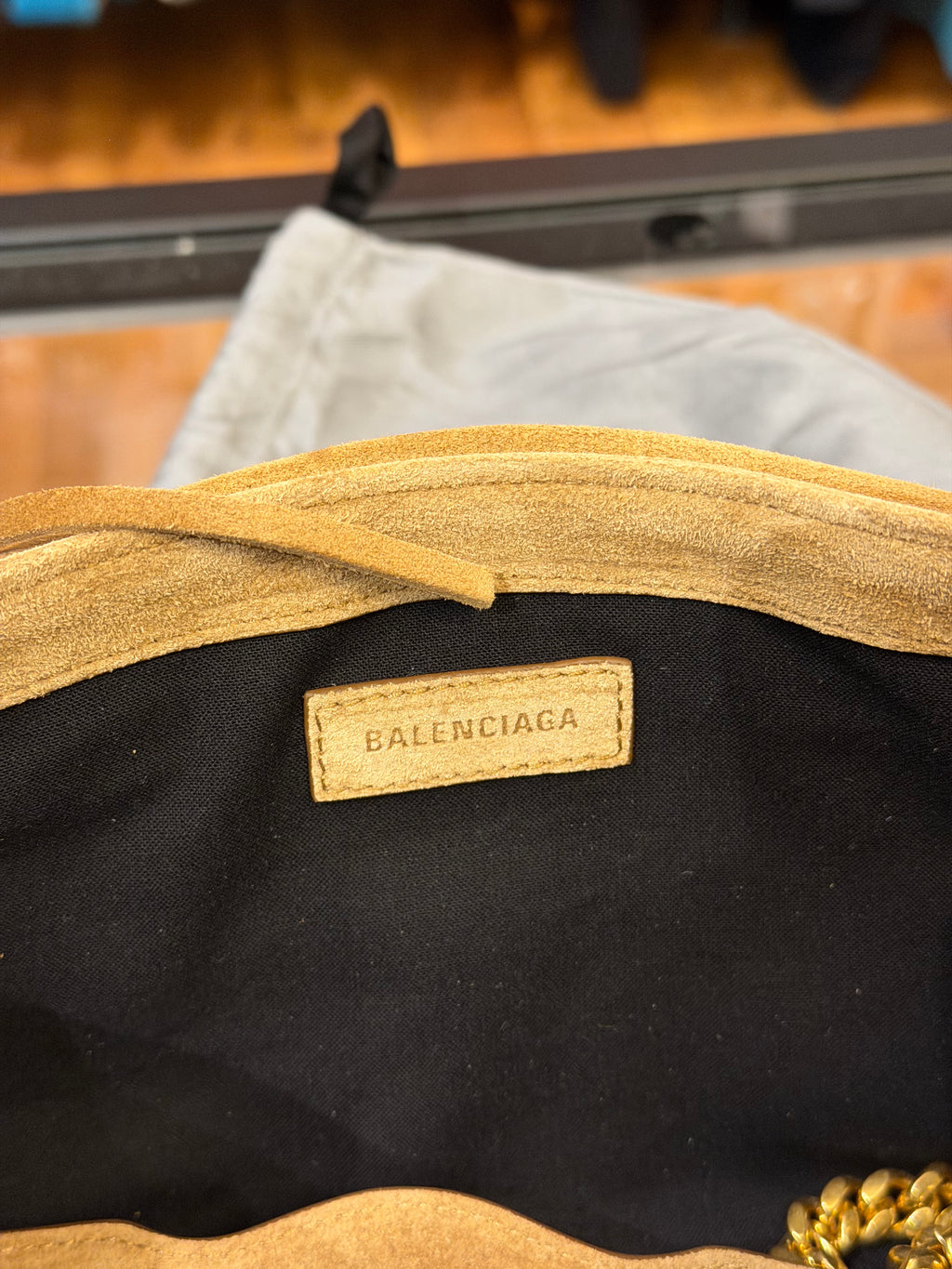 Balenciaga Le City Clutch with Chain