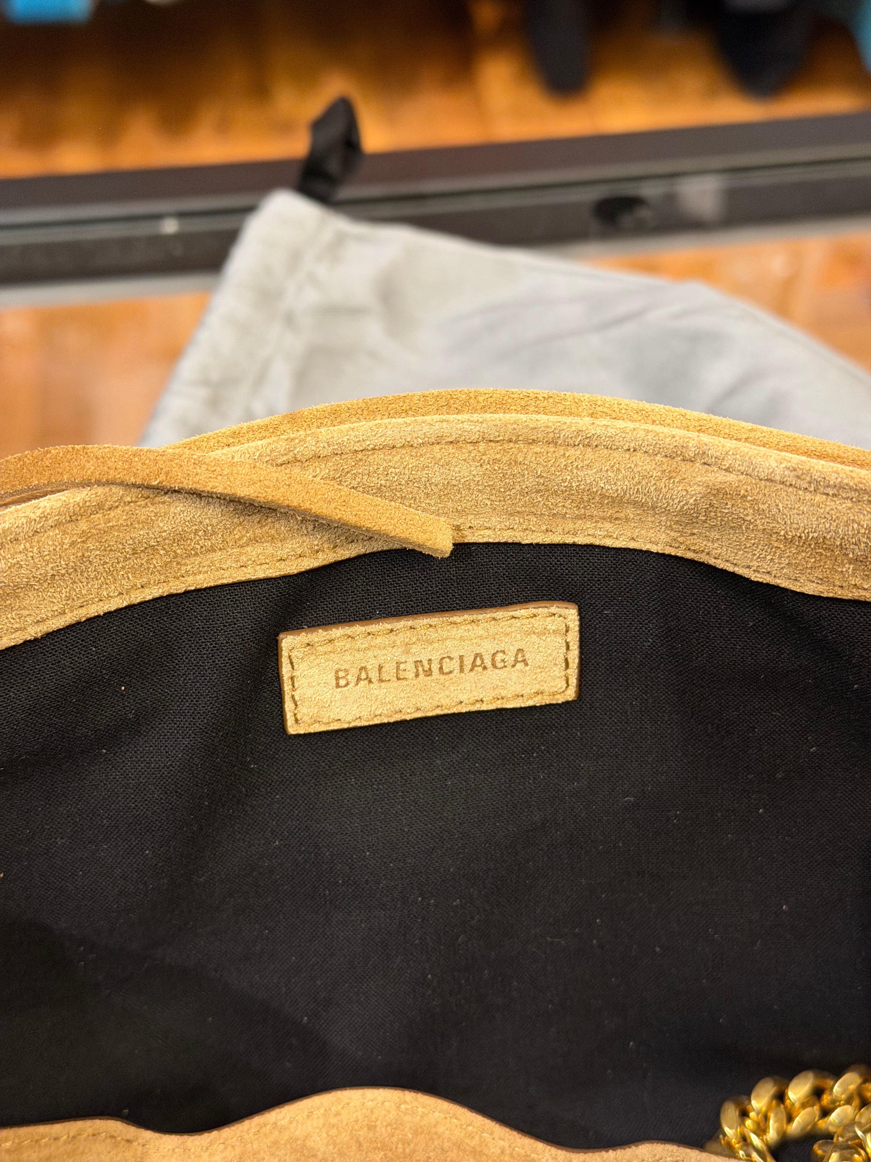 Balenciaga Le City Clutch with Chain