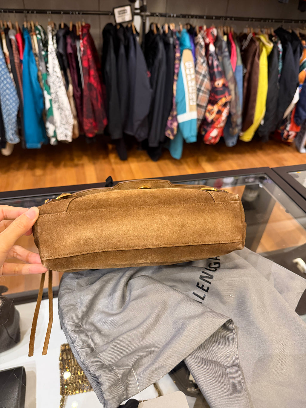 Balenciaga Le City Clutch with Chain