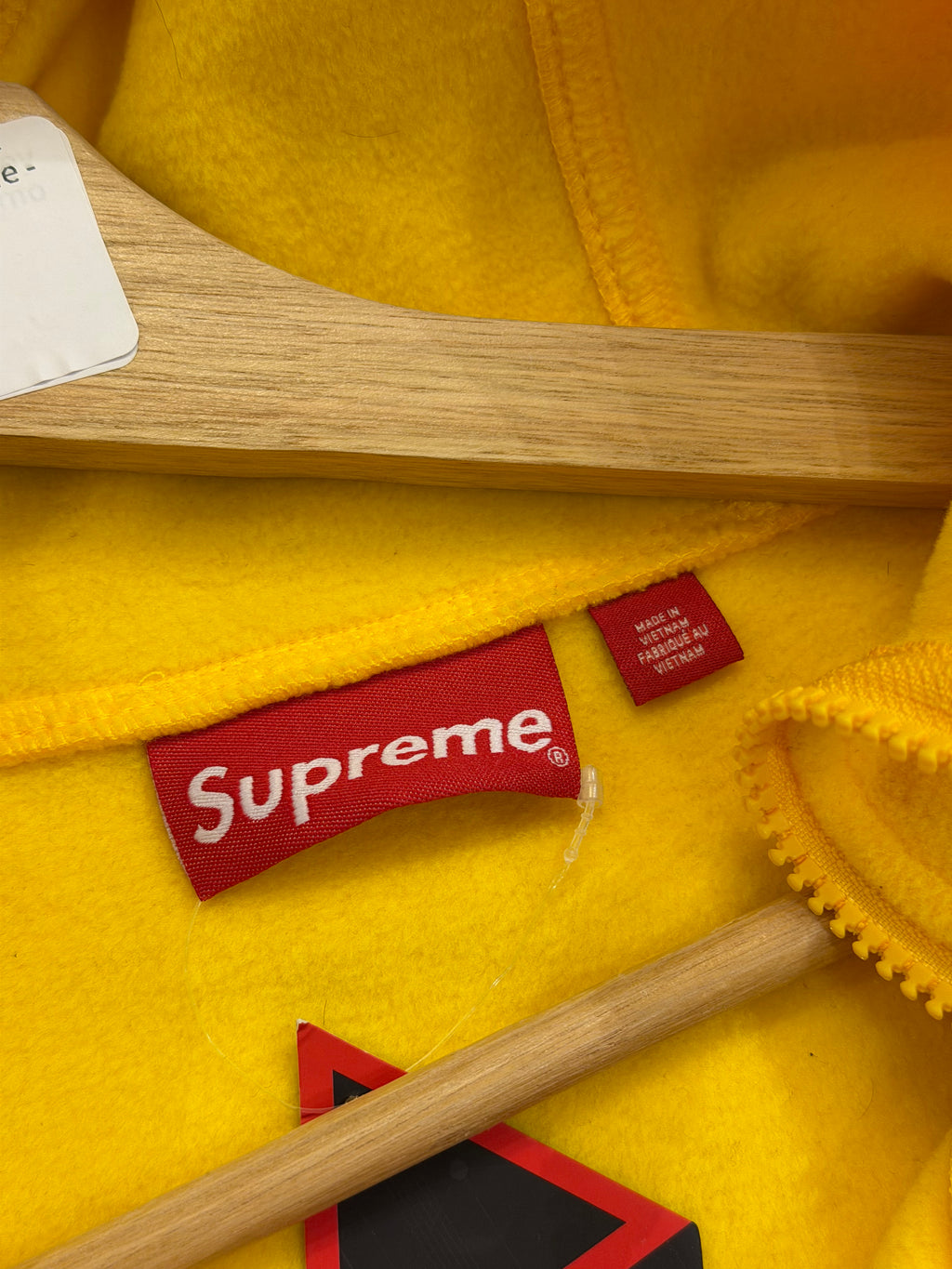 Supreme FW23 Polartec Facemask Half Zip Hoodie -Yellow