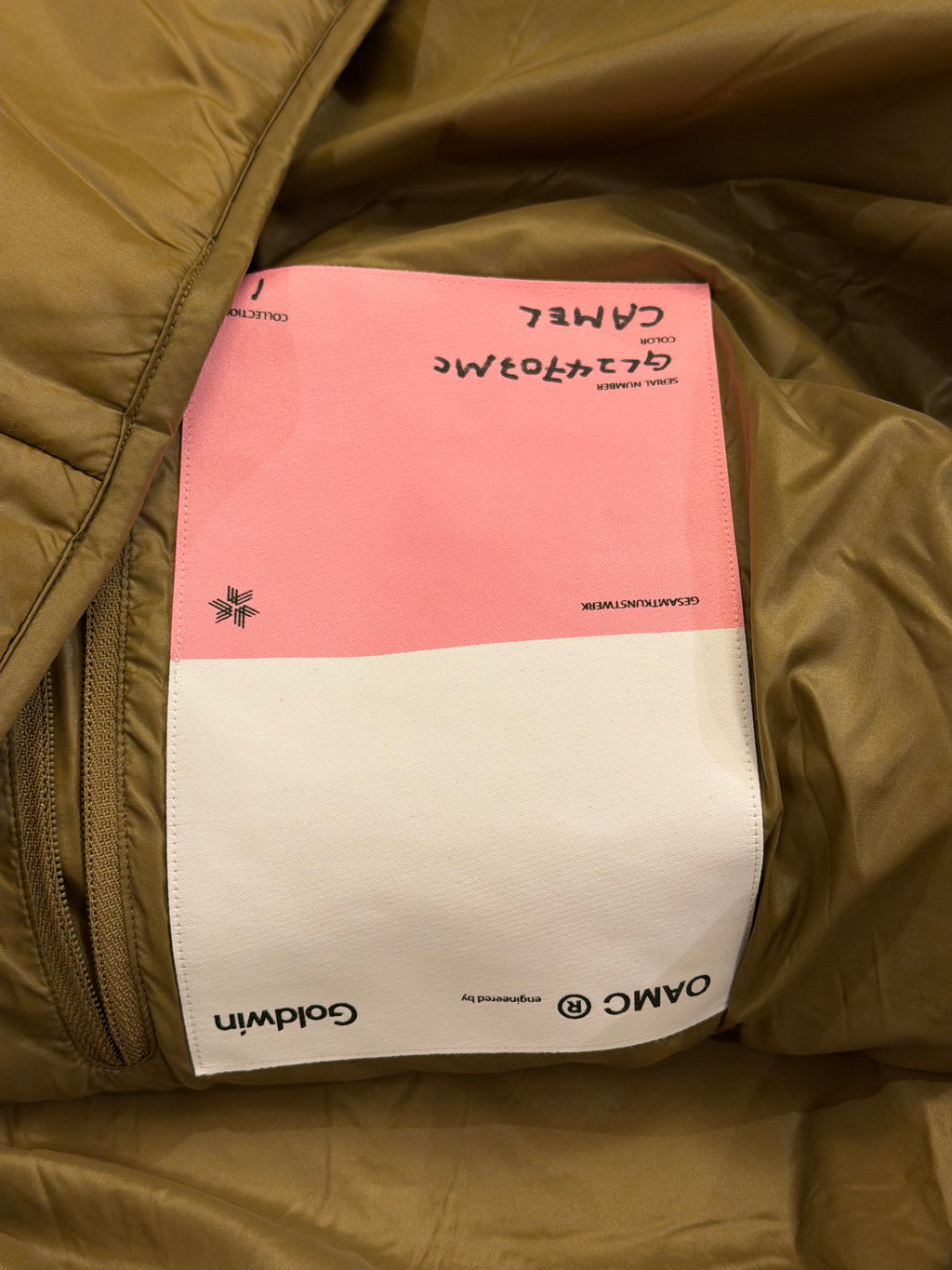 OAMC × Goldwin Insulated Liner Jacket - Camel