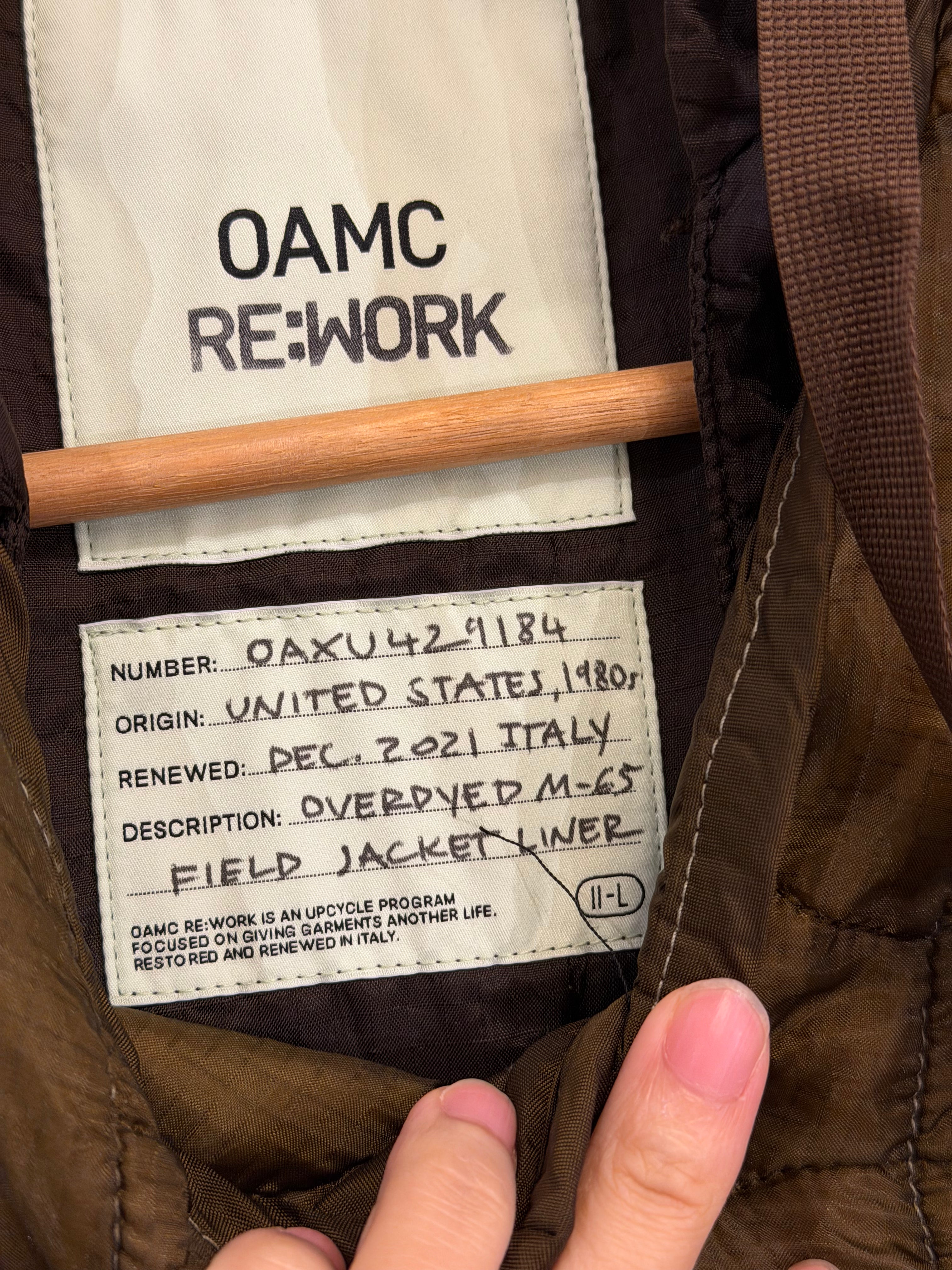 OAMC Re:Work Hooded Quilted Vest - Brown