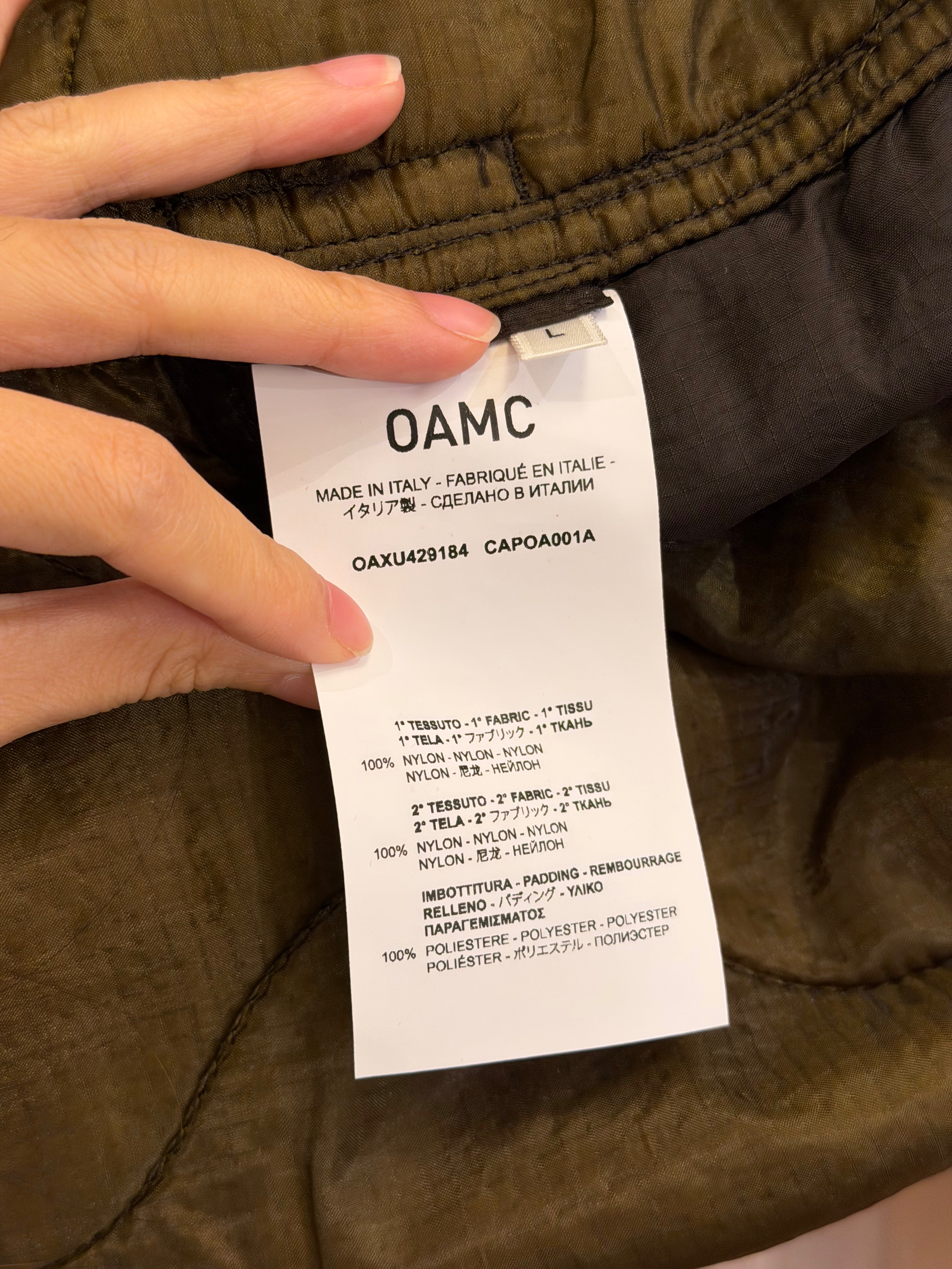 OAMC Re:Work Hooded Quilted Vest - Brown