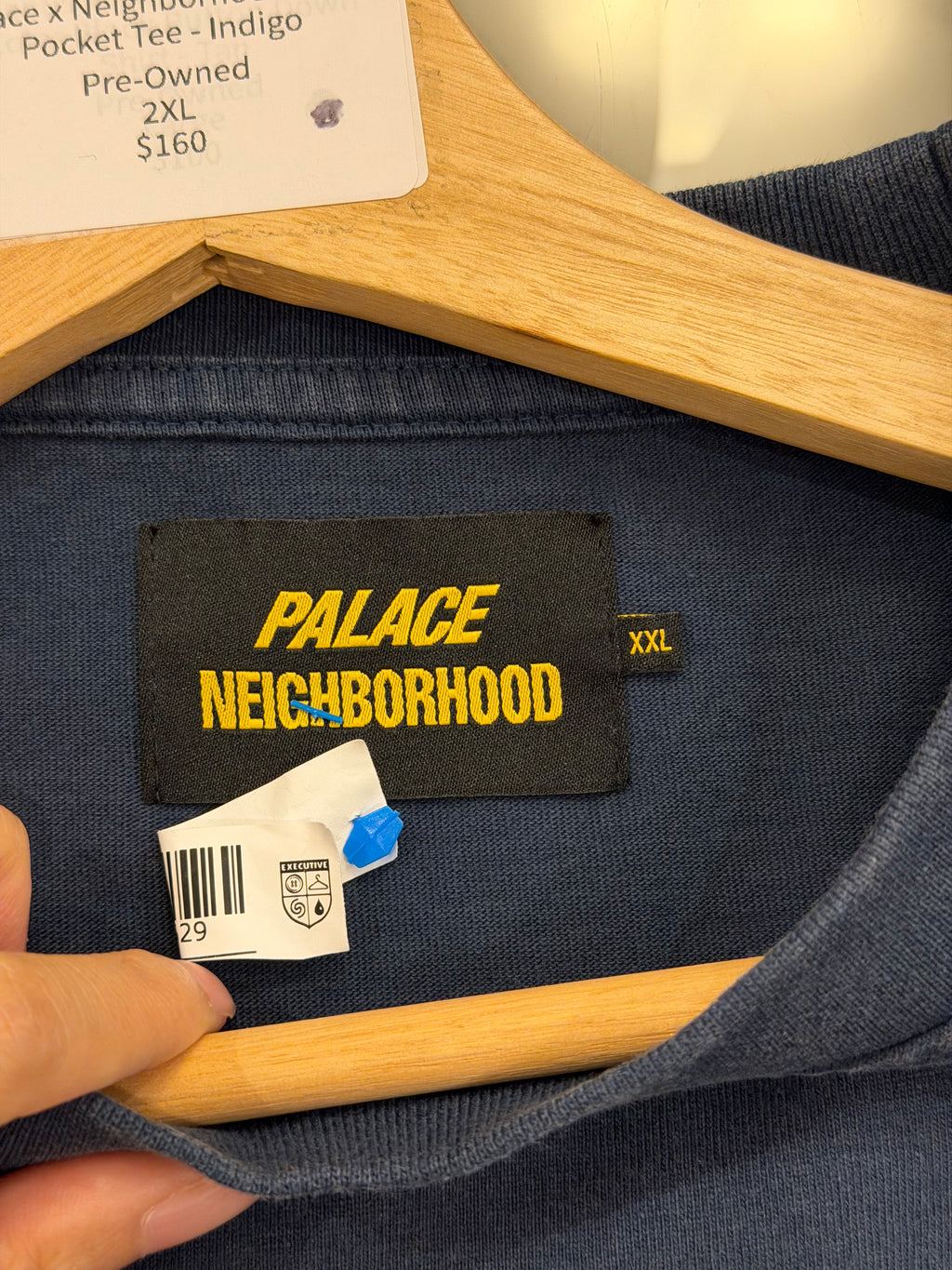 Palace x Neighborhood FW25 Pocket Tee - Indigo