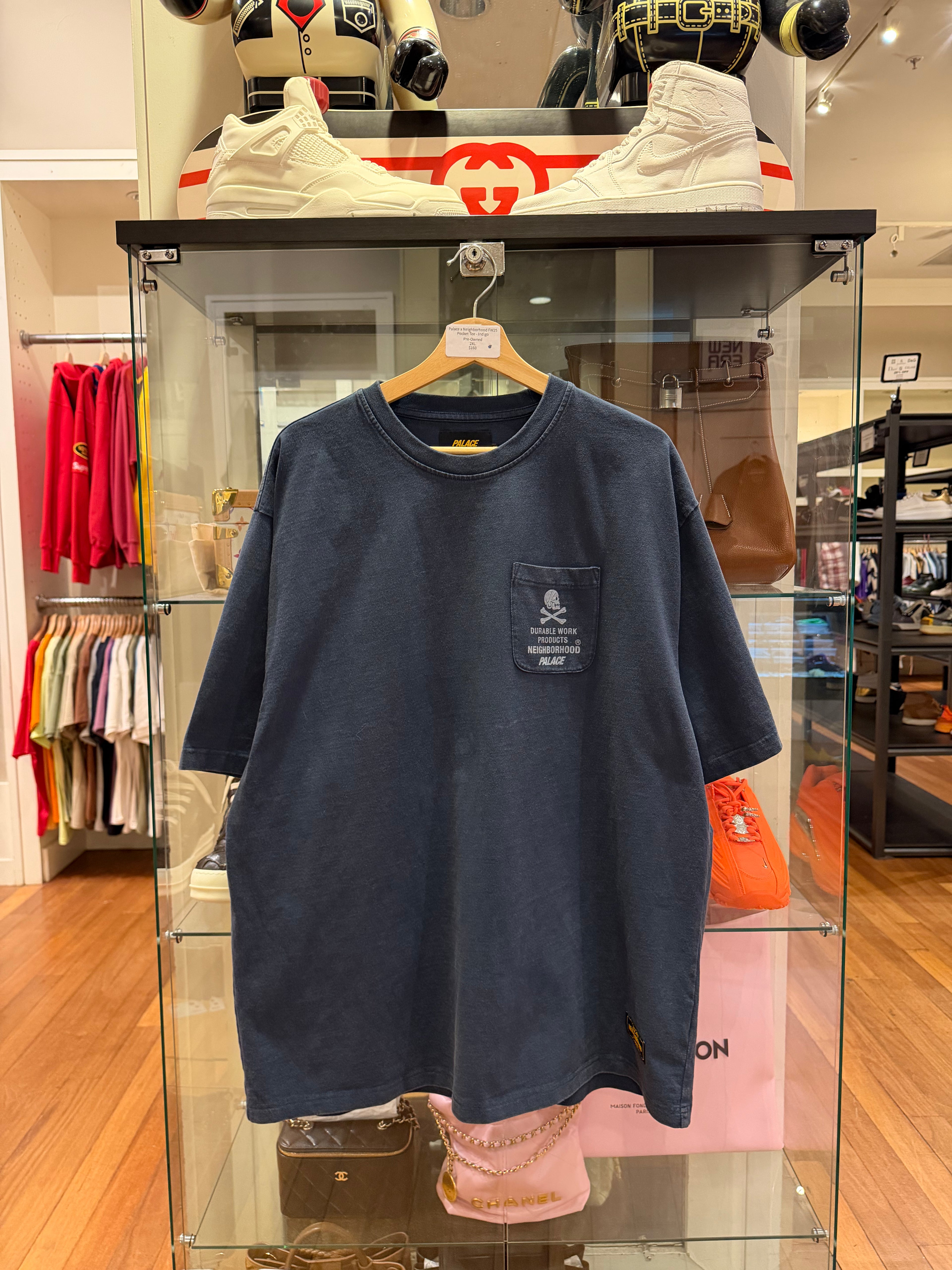 Palace x Neighborhood FW25 Pocket Tee - Indigo