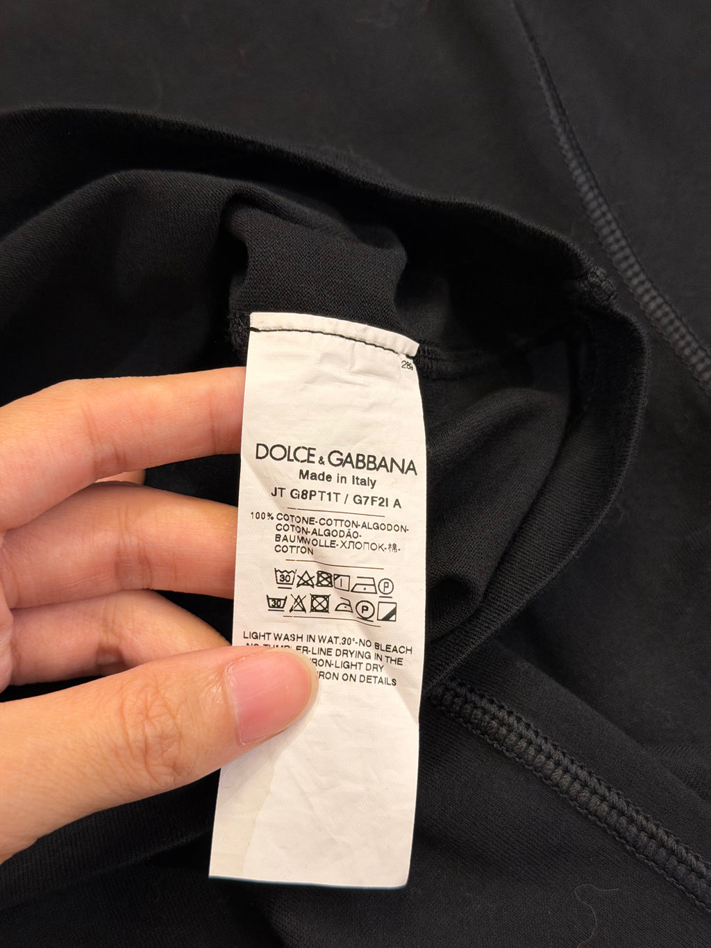 Dolce & Gabbana Plate Logo Tee - Black