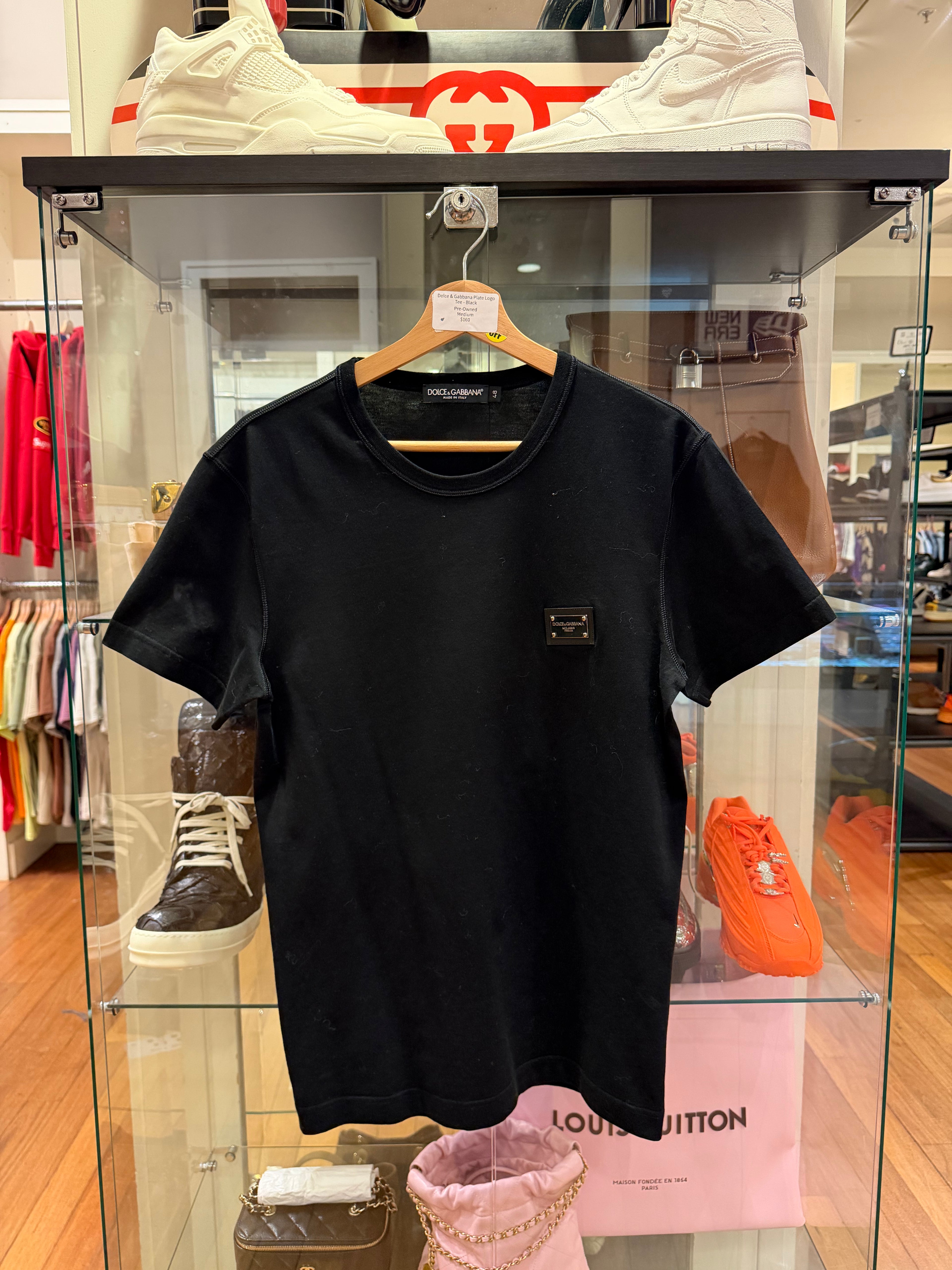Dolce & Gabbana Plate Logo Tee - Black