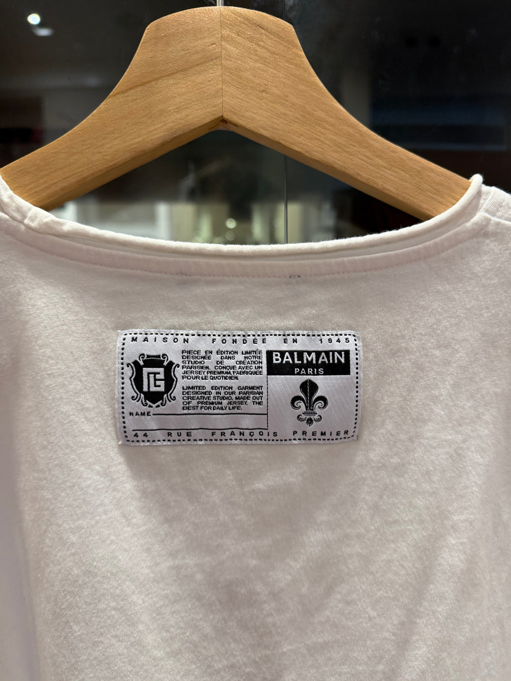 Balmain Graffiti Cropped Tee