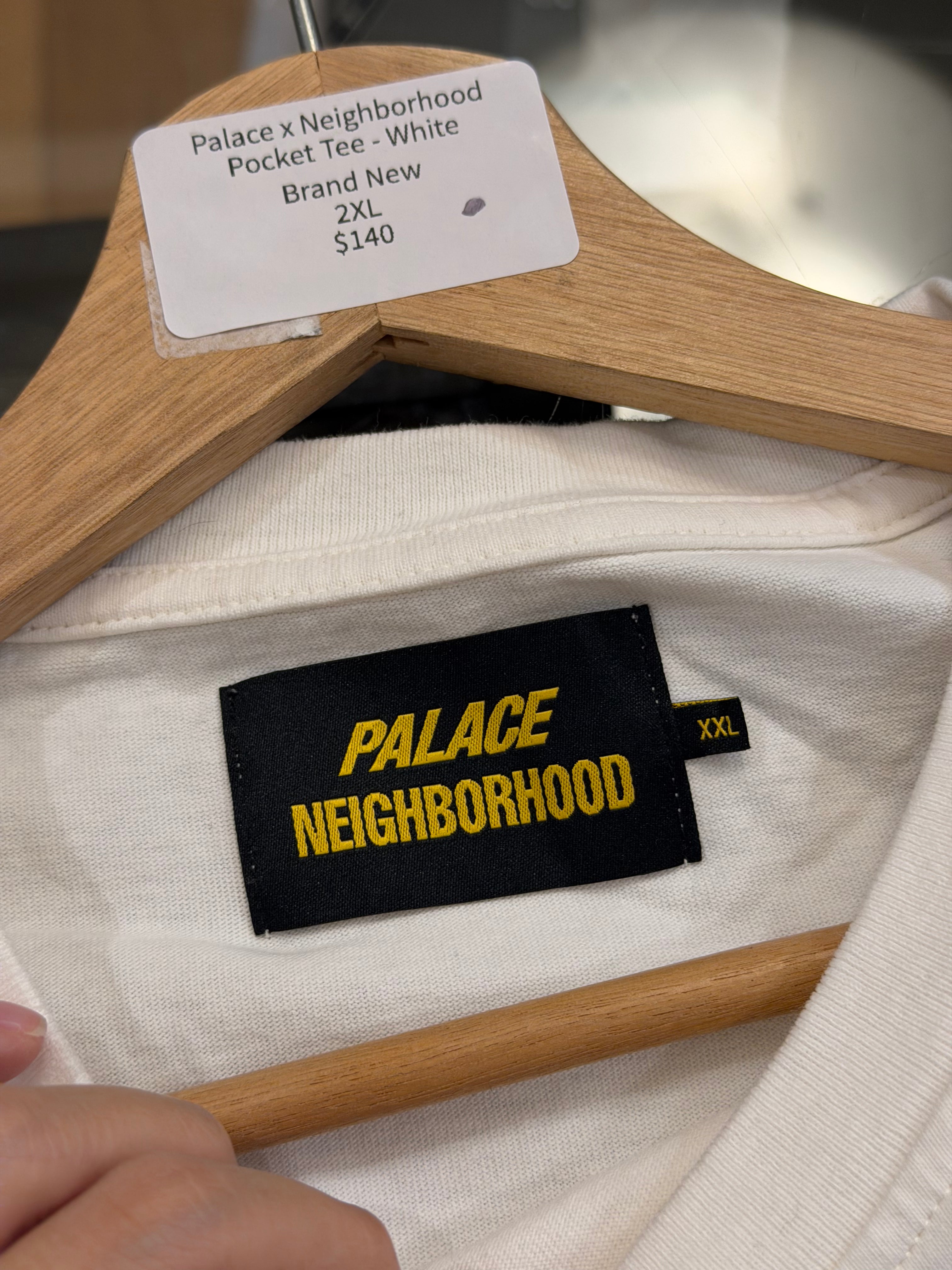 Palace x Neighborhood Pocket Tee - White