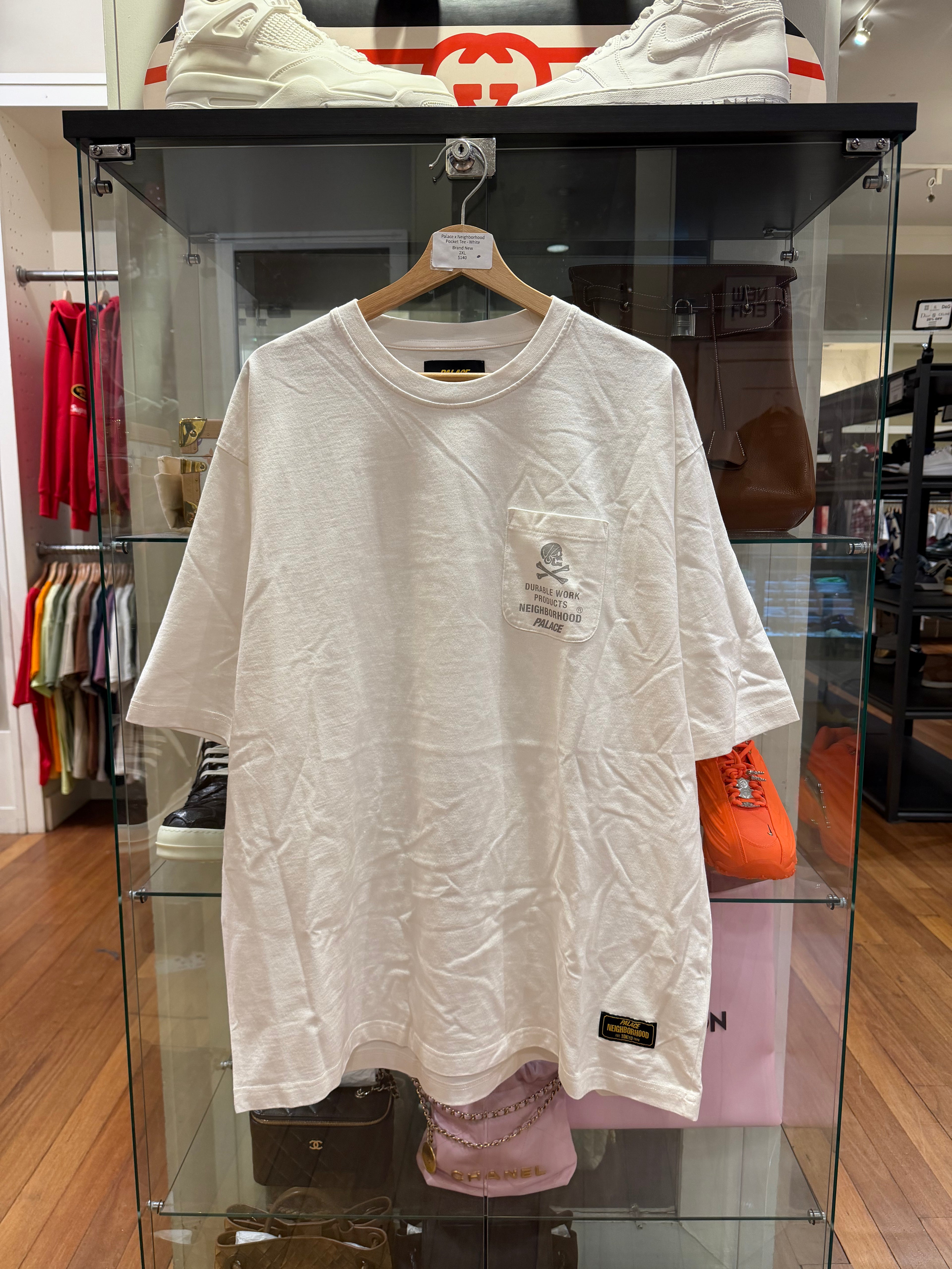 Palace x Neighborhood Pocket Tee - White