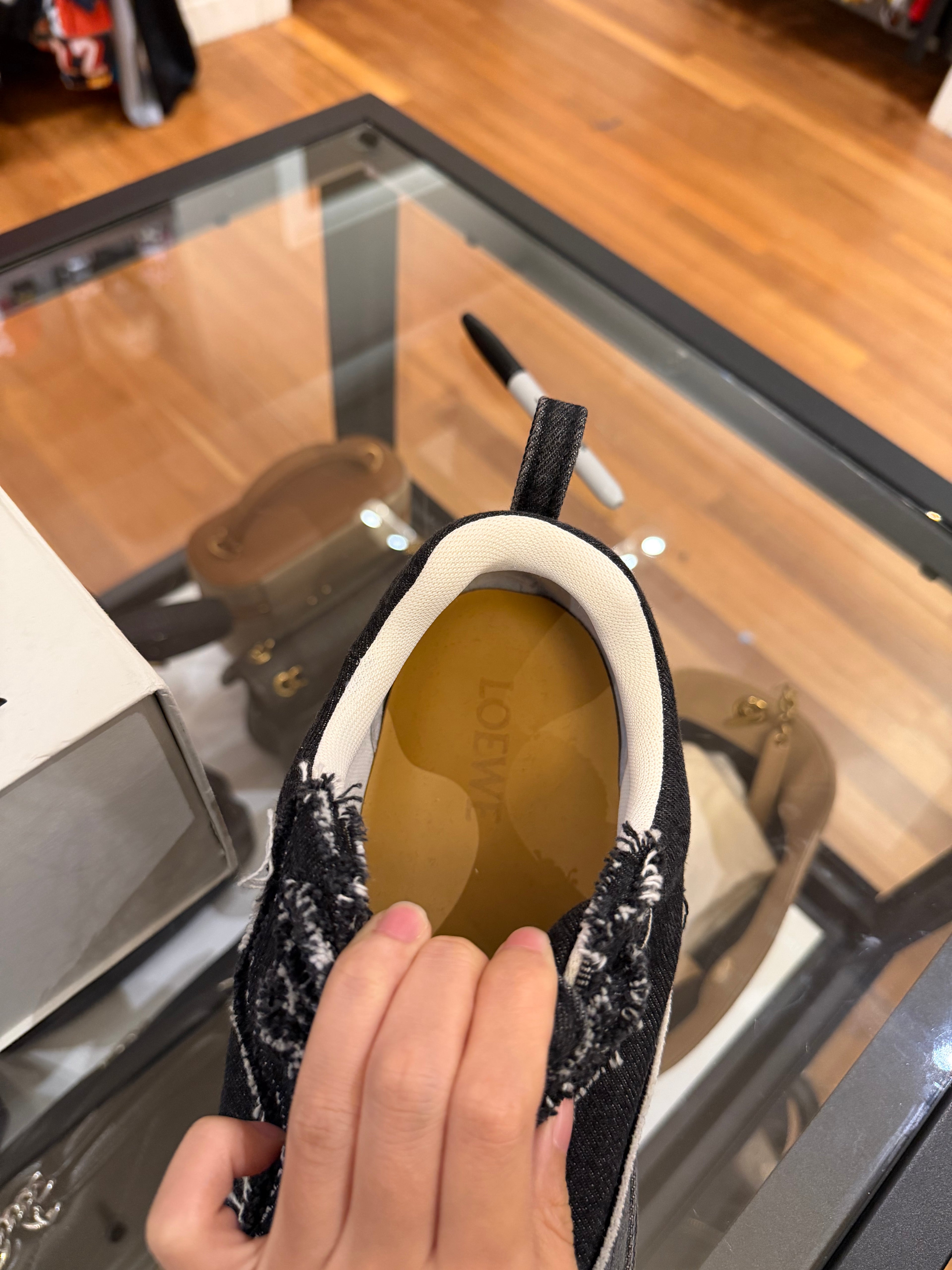Loewe Deconstructed Washed Denim Sneaker - Black