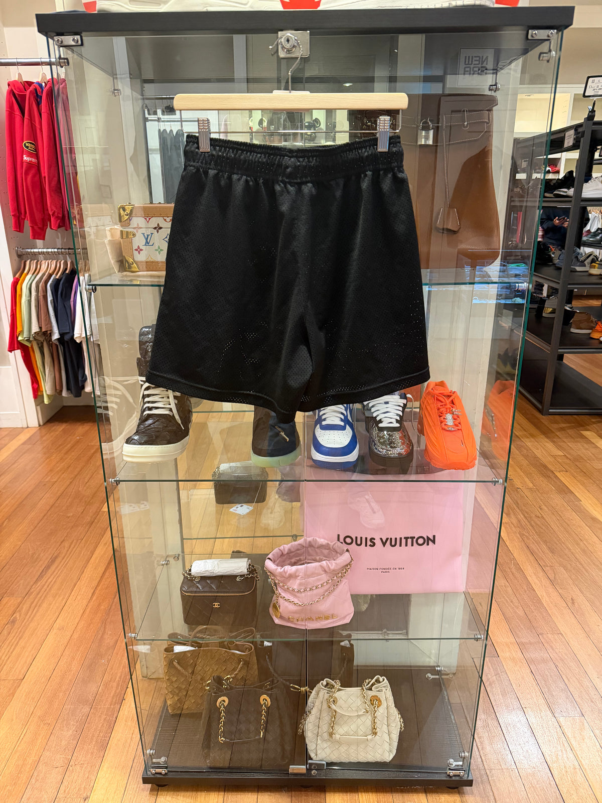 Eric Emanuel Mesh Shorts - Black/Yellow
