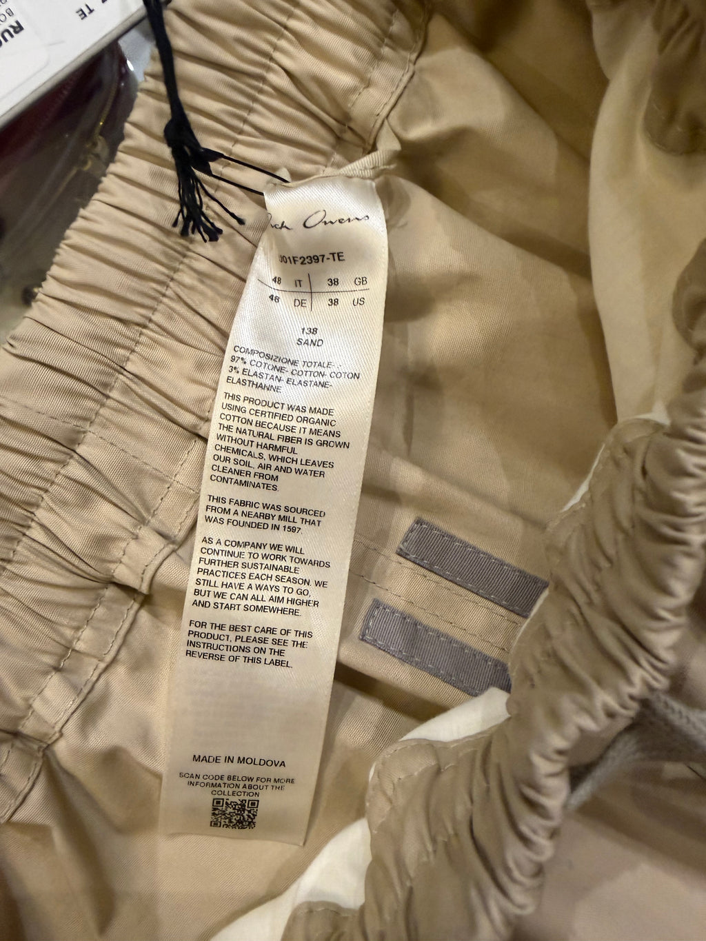 Rick Owens Boxer Shorts - Beige